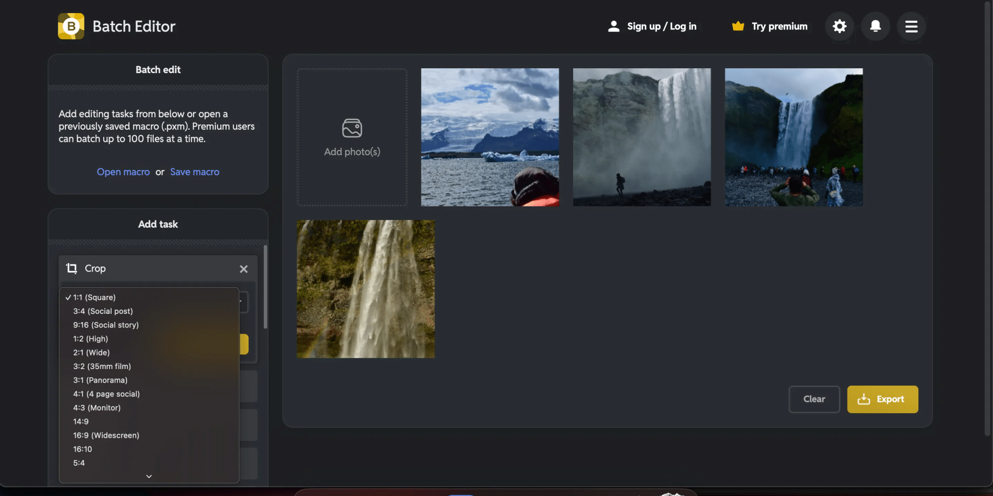 Batch Editing in the Pixlr Web App