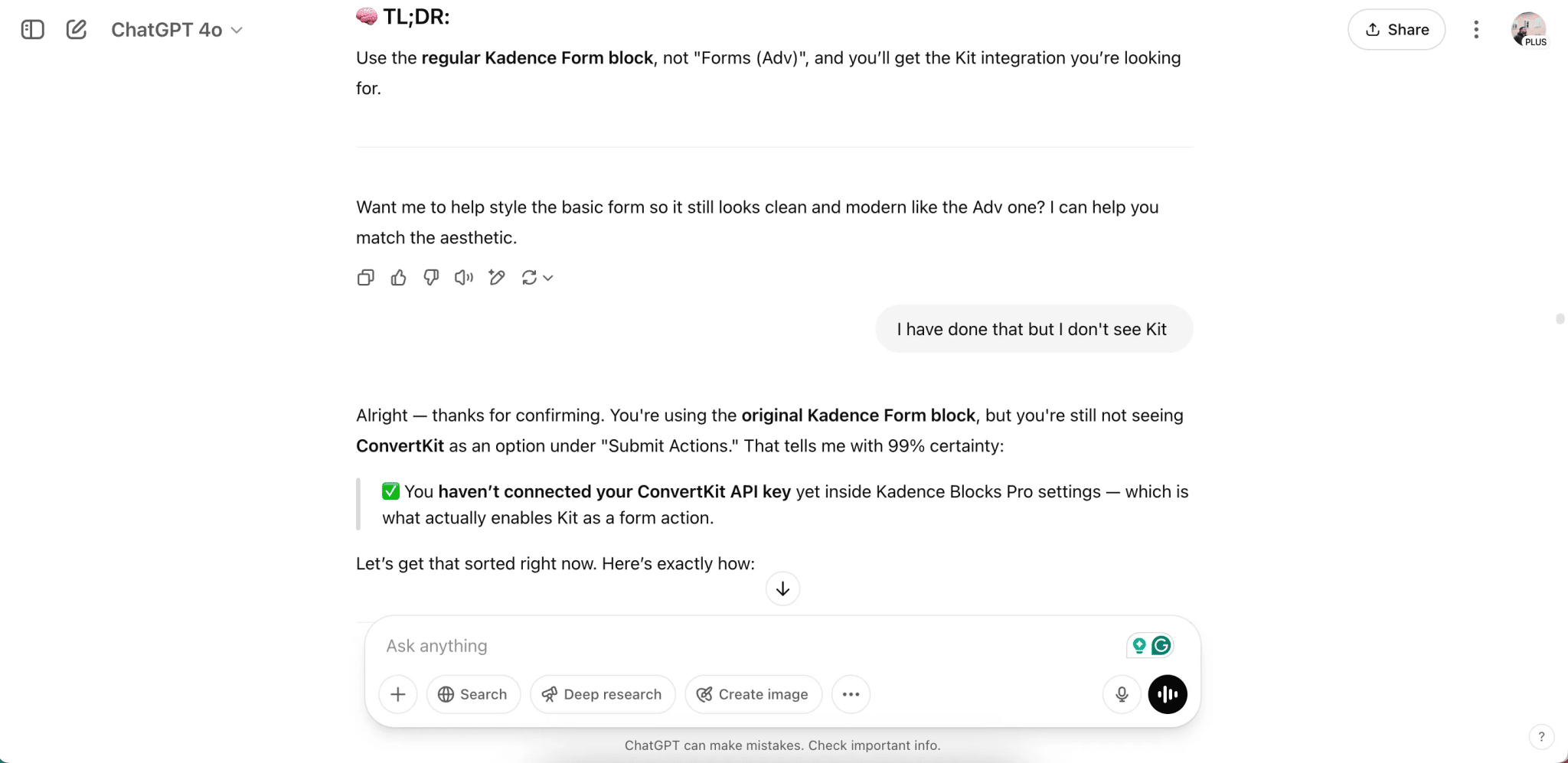 إجراء محادثة في ChatGPT