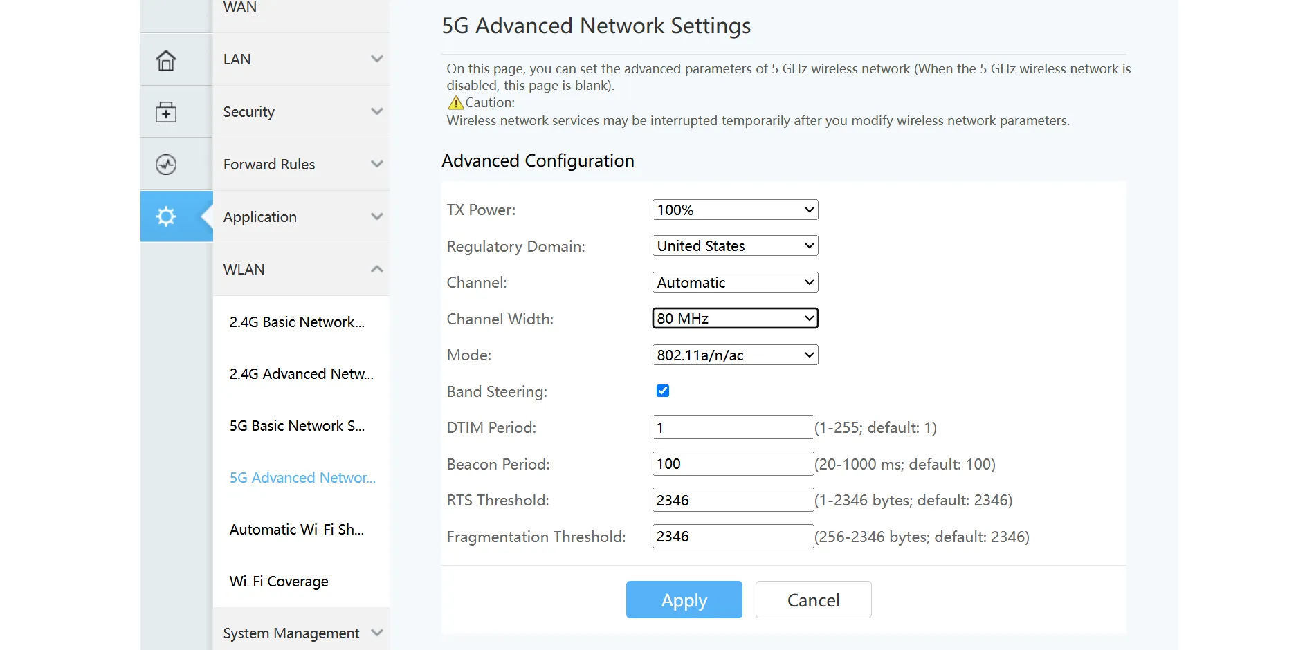 إعداد عرض قناة Wi-Fi على جهاز التوجيه