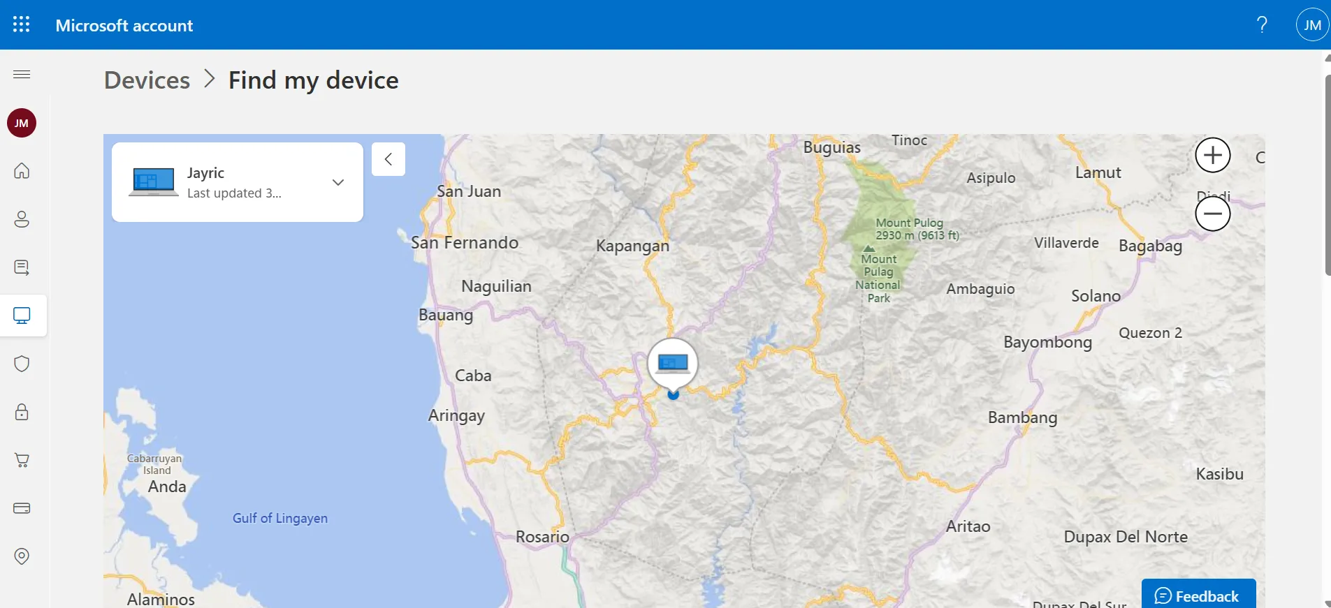 العثور على جهازي باستخدام ميزة العثور على جهازي في Windows