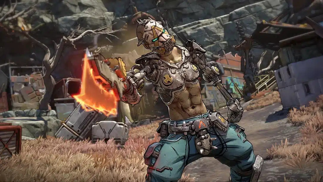 An early Borderlands 4 screenshot showing an enemy with a melee weapon.