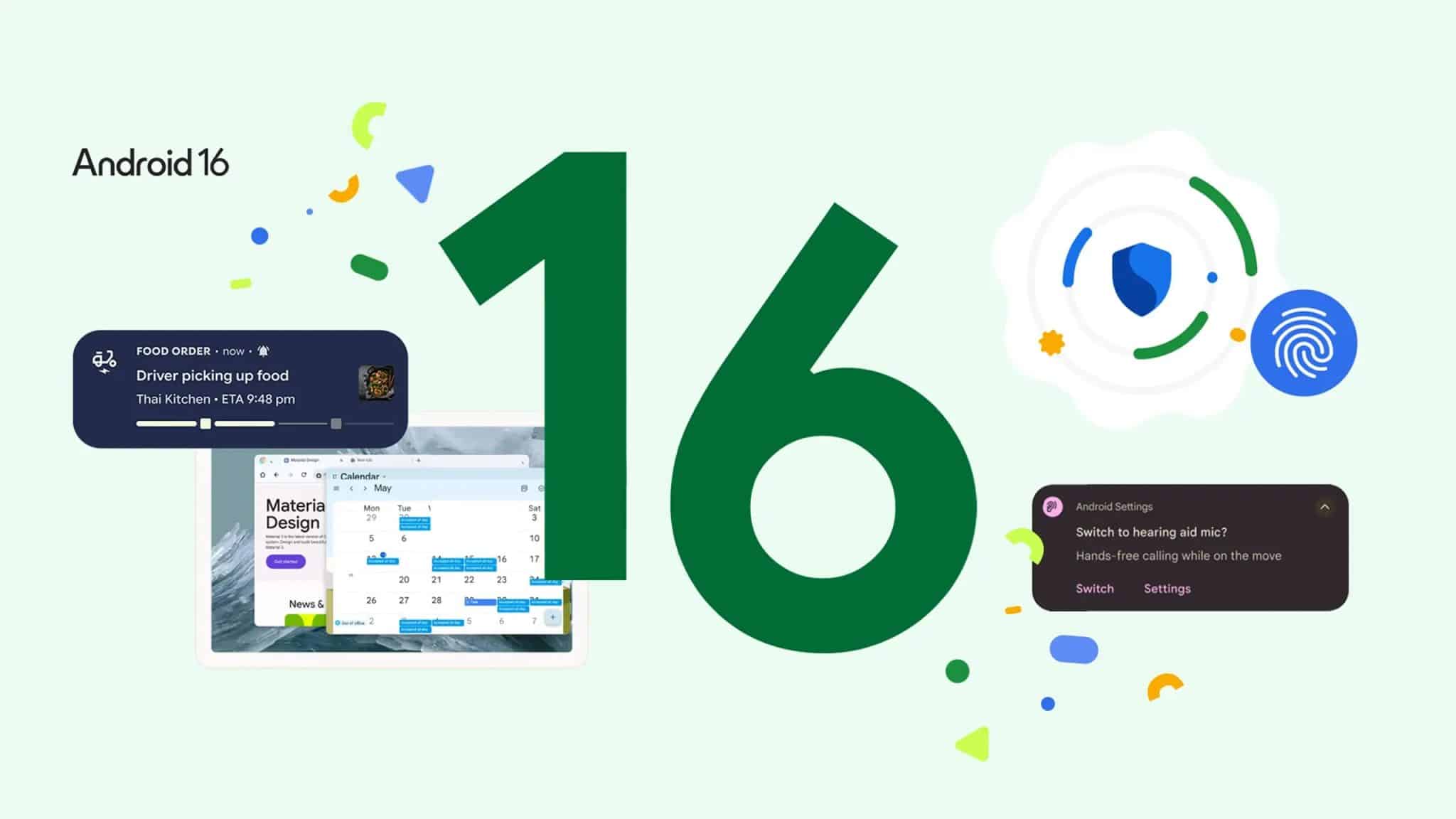 صورة Android 16 مع الميزات الرئيسية