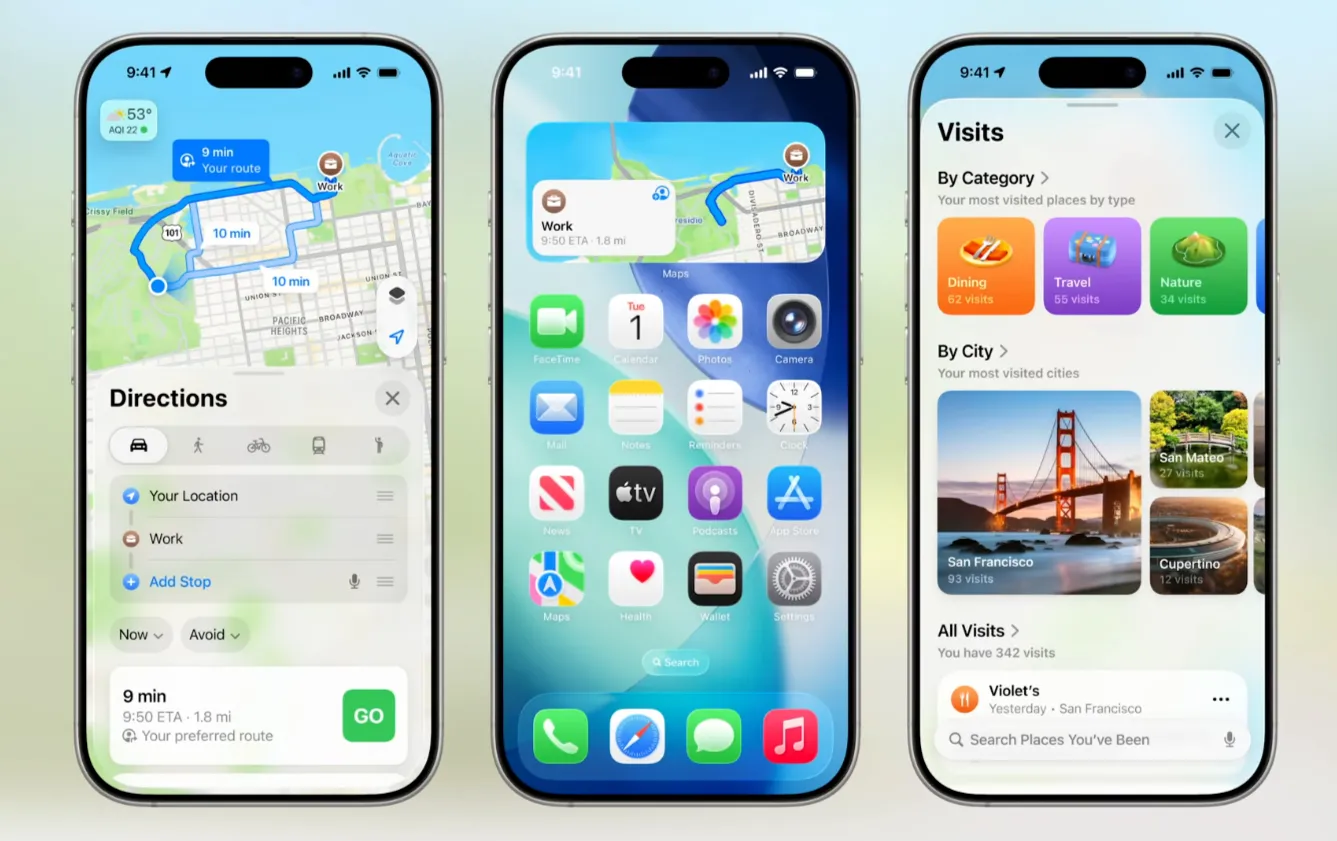 Apple Maps iOS 26 feature highlights