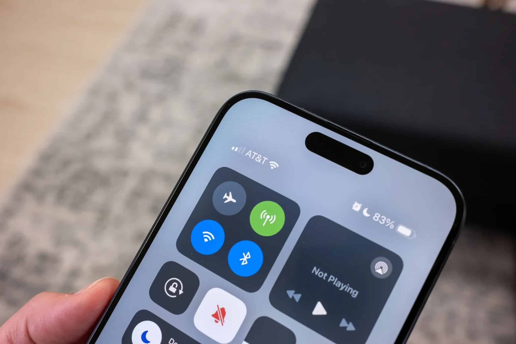 Control Center open on the Apple iPhone 15 Pro Max-2.jpg
