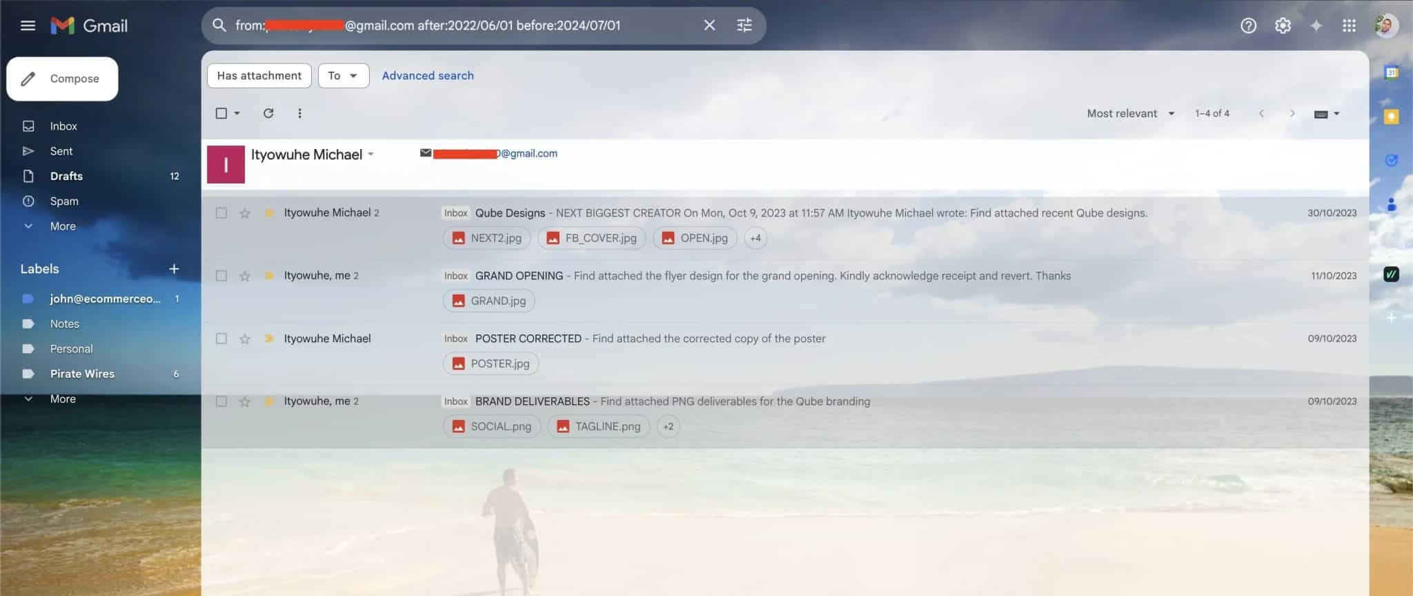 gmail desktop search result screenshot
