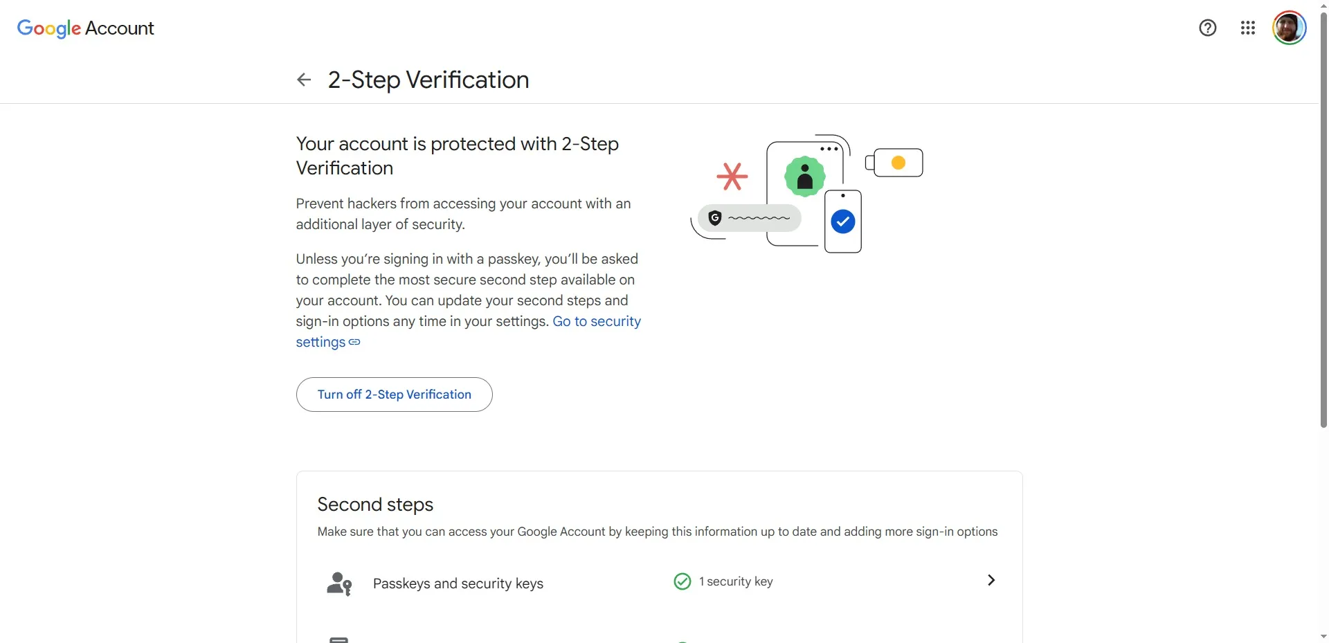 google account security enable 2fa.