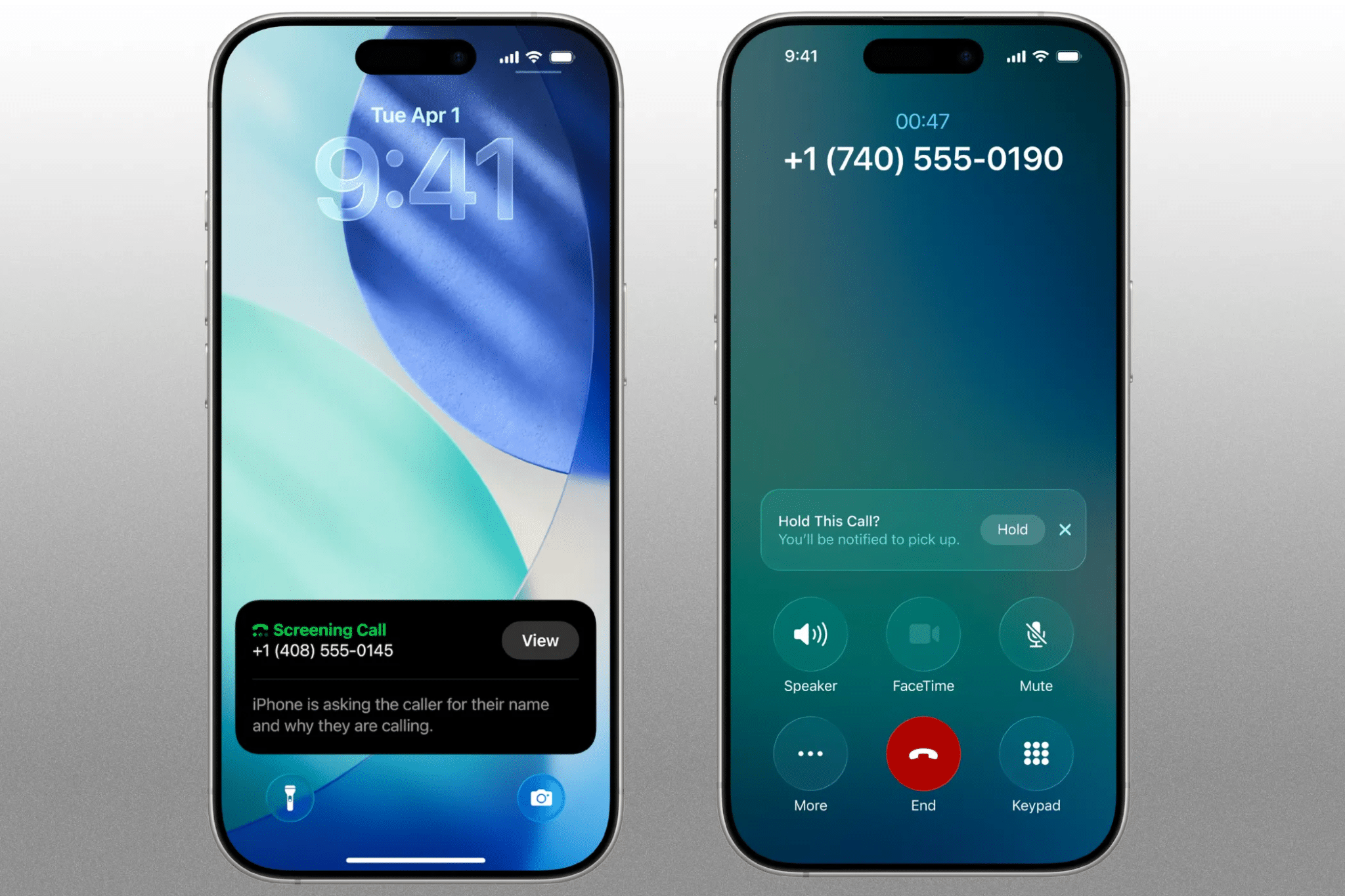 ميزة فلترة المكالمات ومساعد الانتظار في iPhone