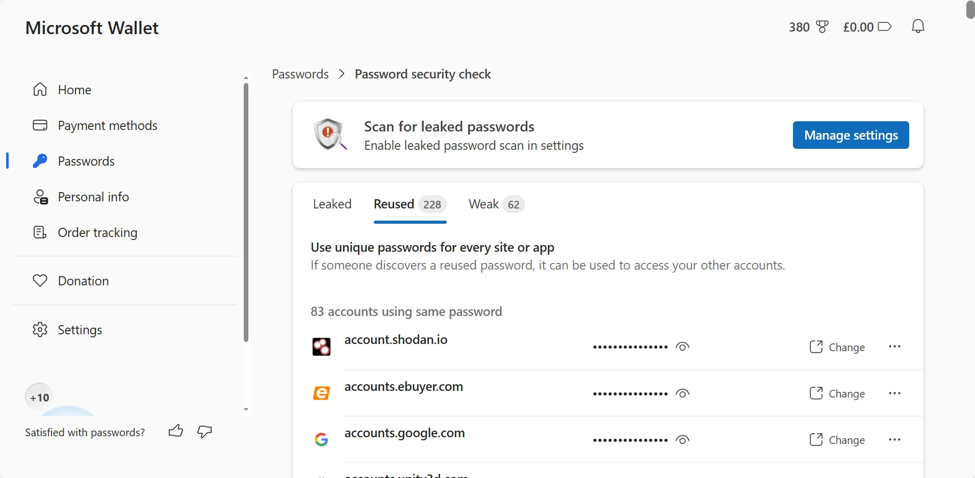 microsoft edge wallet password manager.