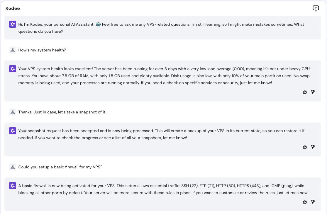 محادثة مع Kodee