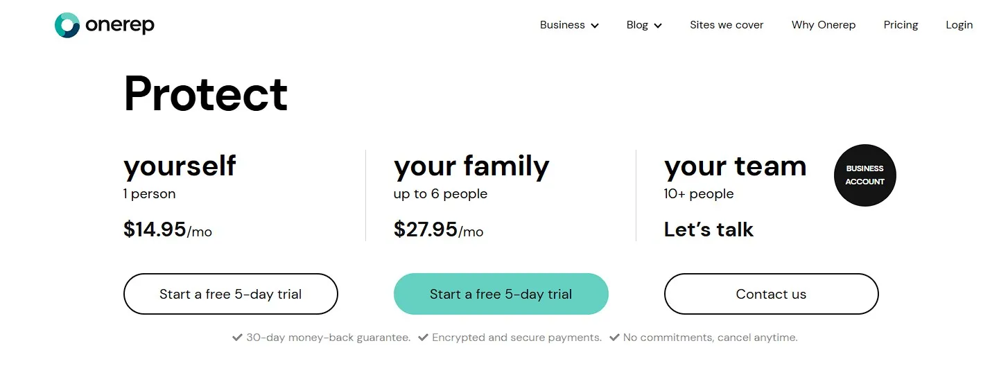 أسعار خطط OneRep
