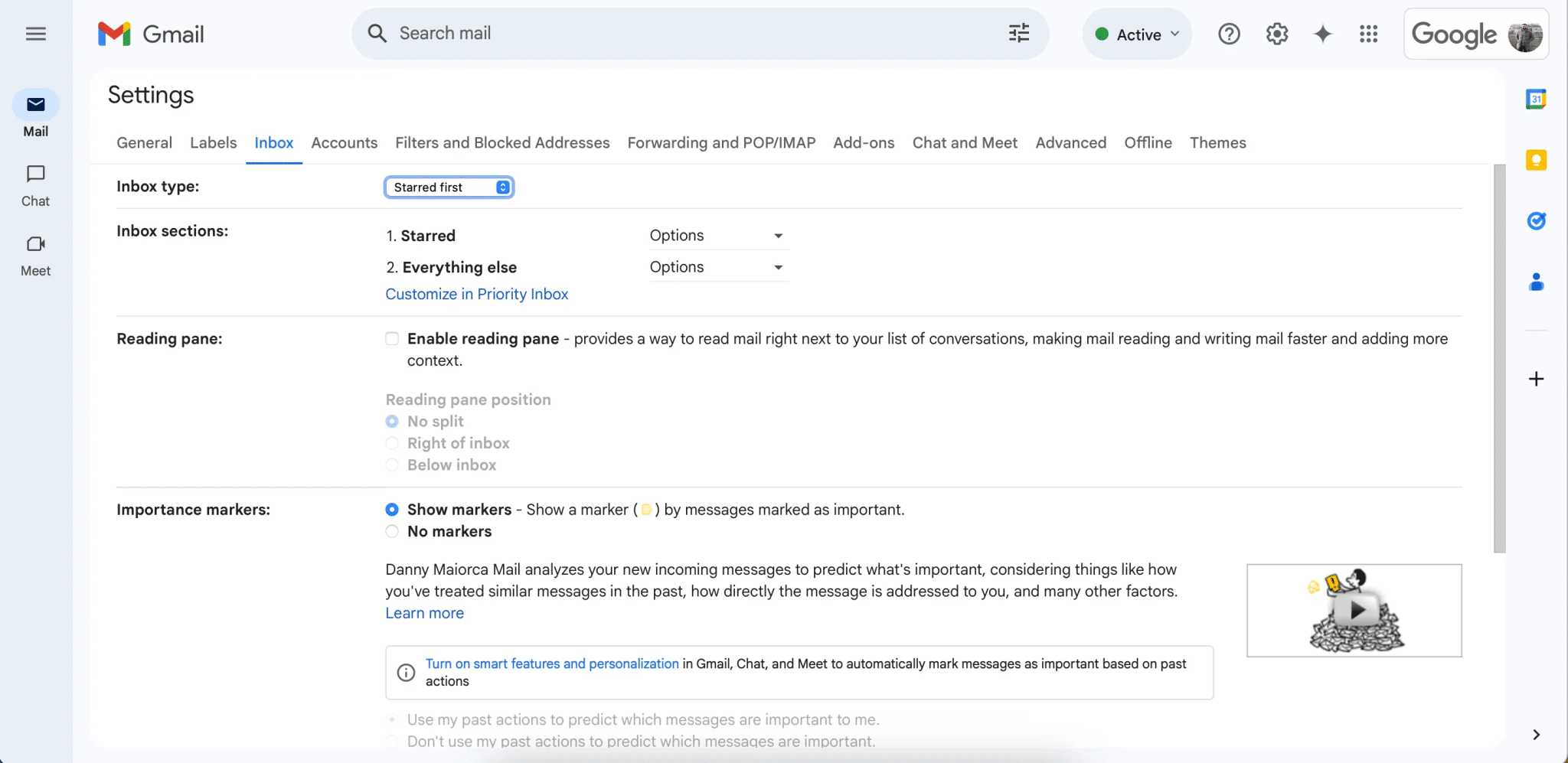 The Starred First Section in Gmail