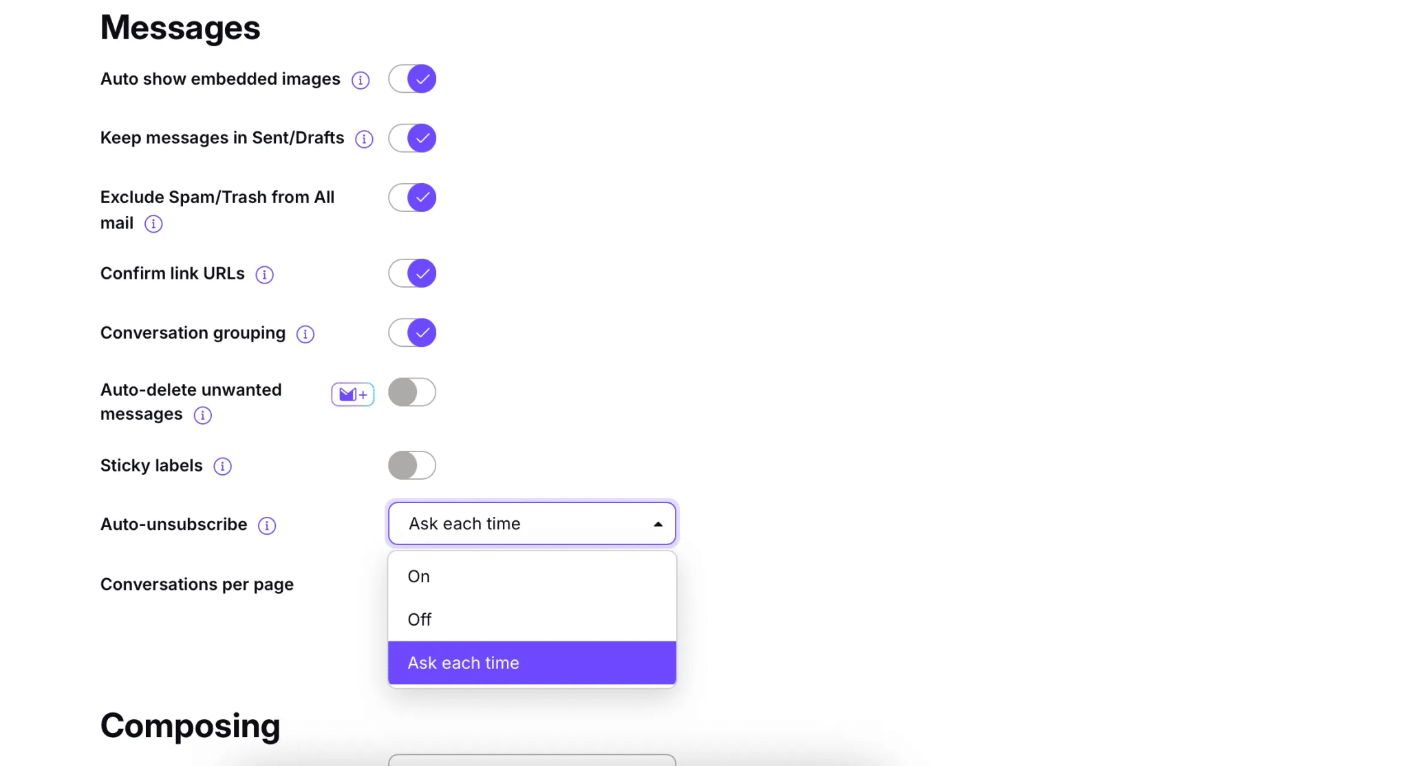 The Auto Unsubscribe Feature on the Proton Mail App