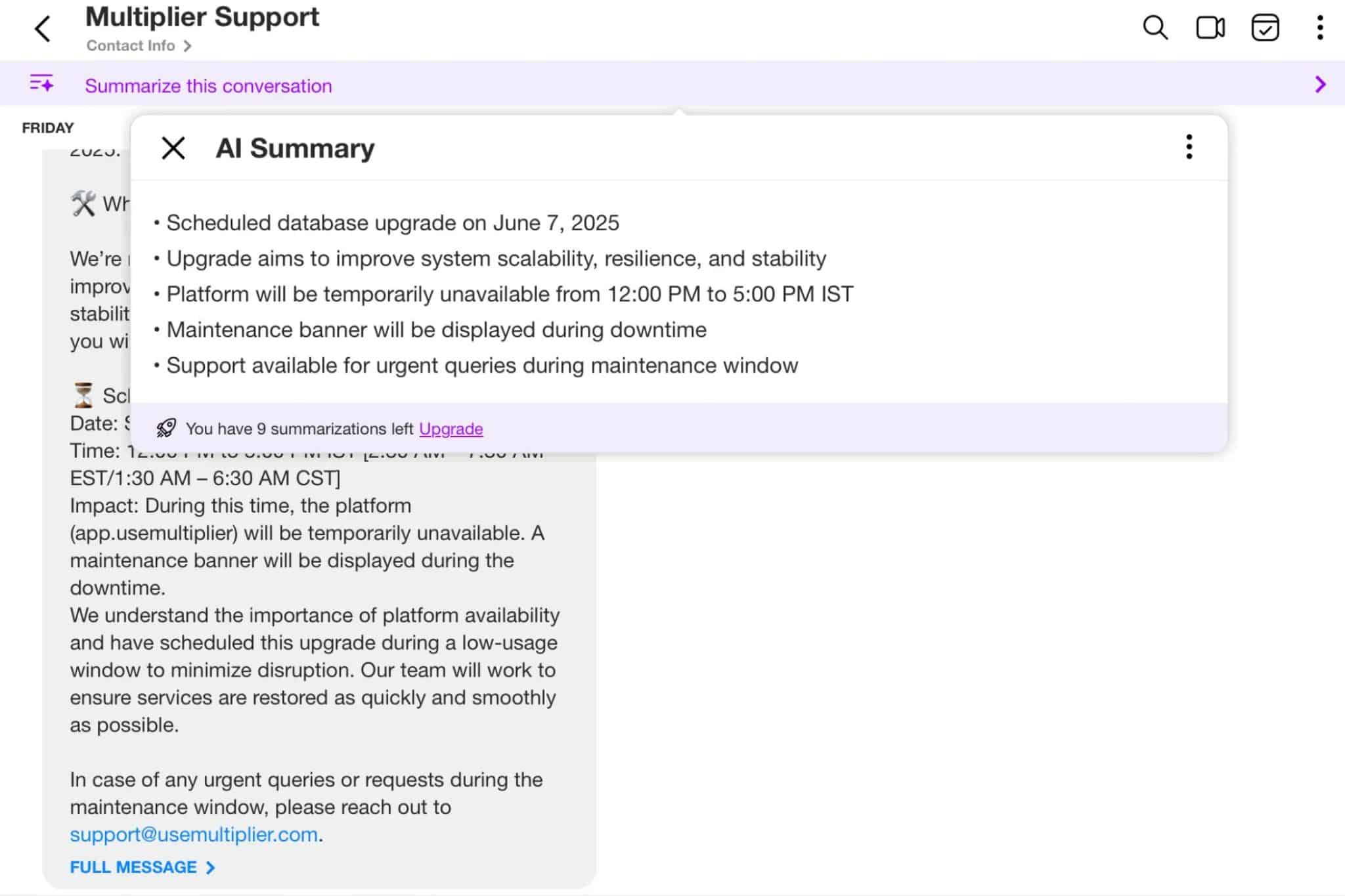 Spike AI Summary in the App