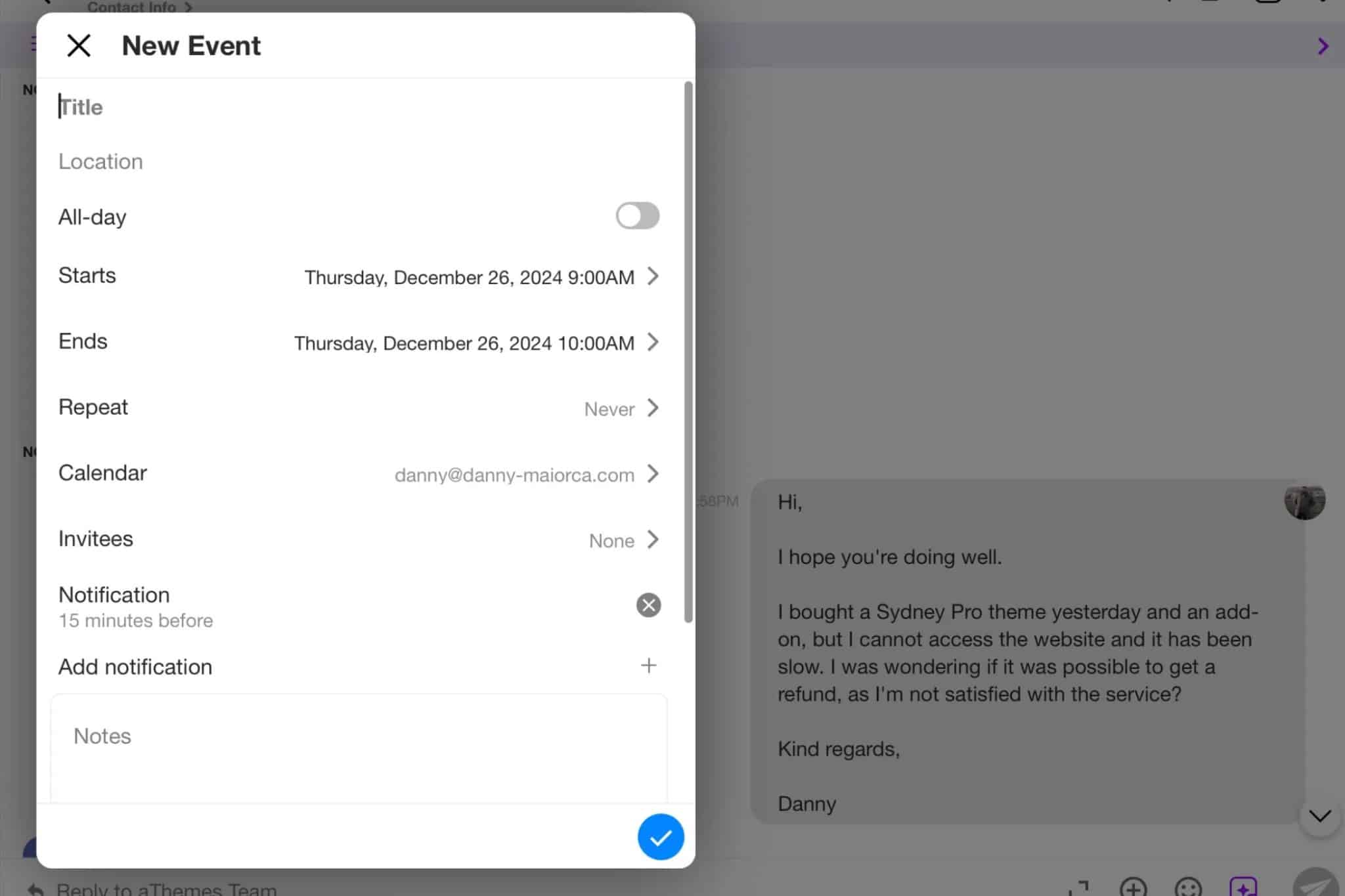 Spike New Event Creation