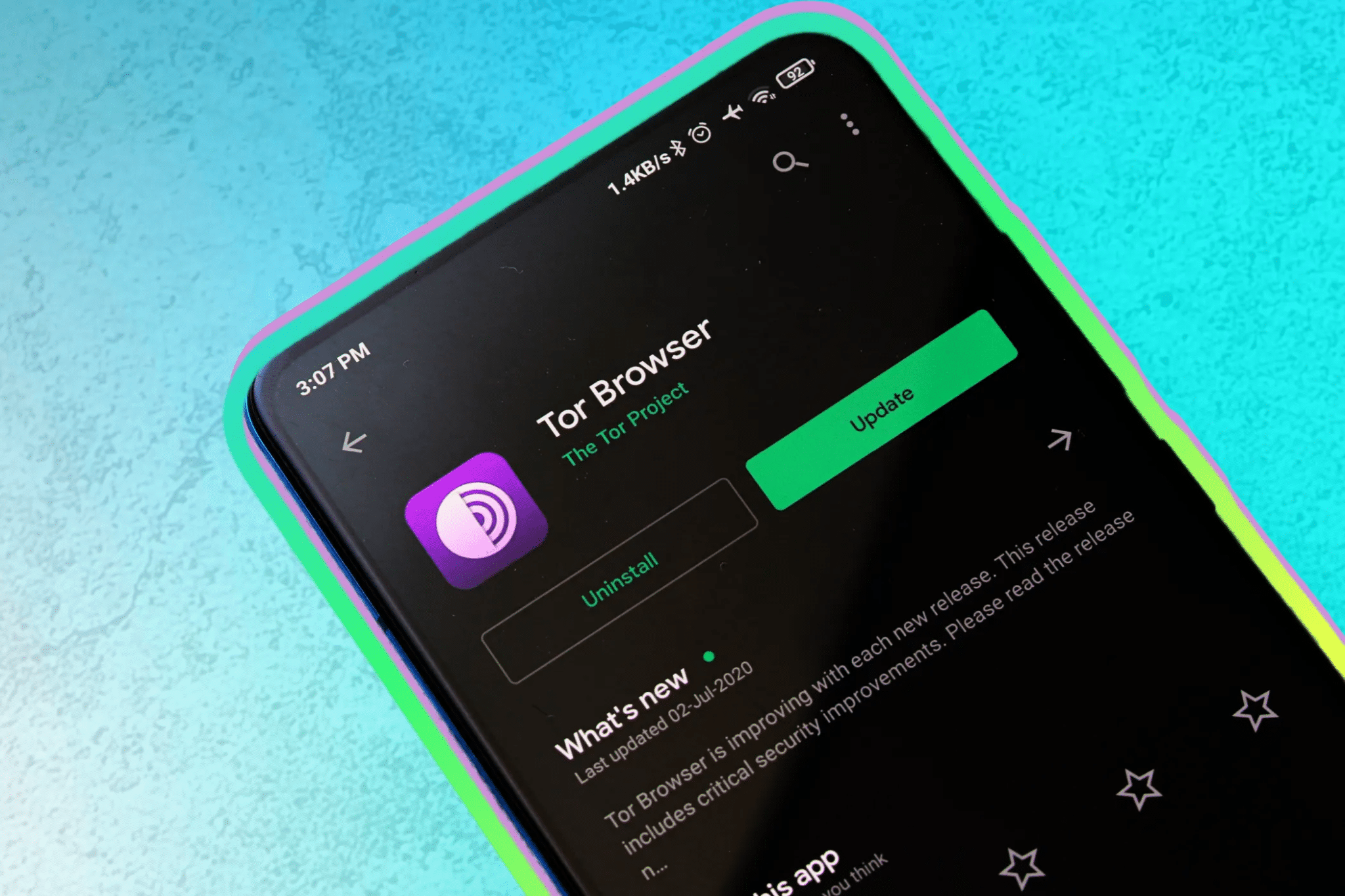 صفحة تحميل متصفح Tor على هاتف Android الذكي