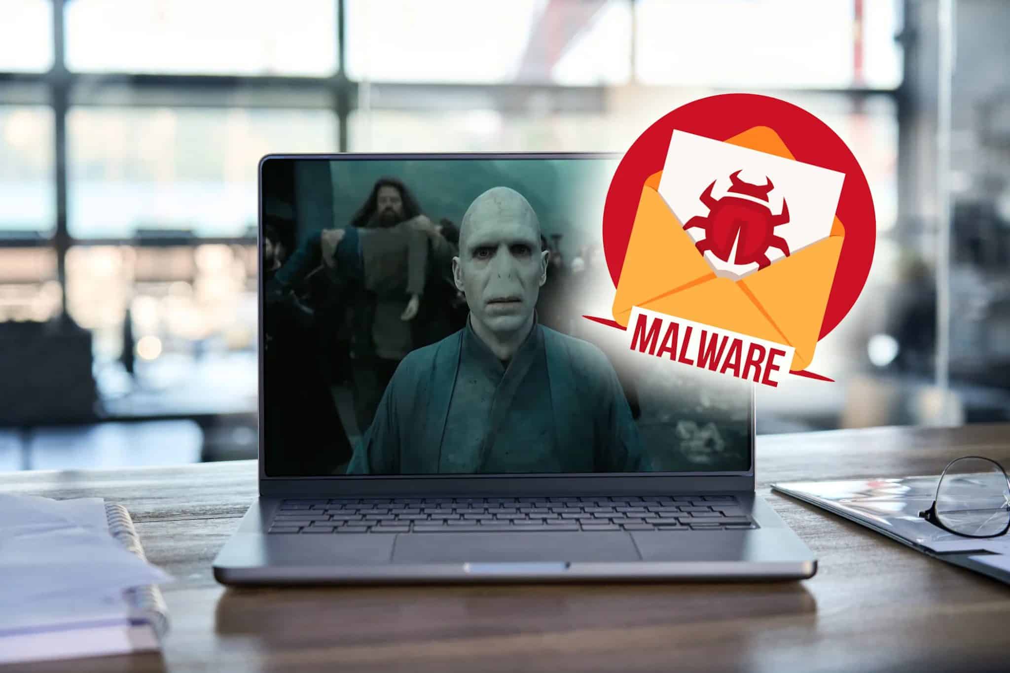 voldemort malware on laptop screen