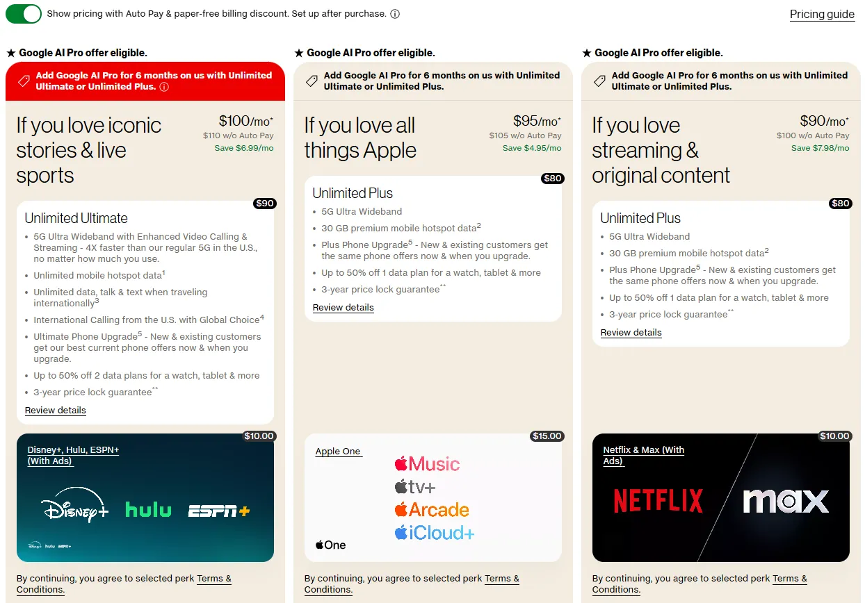 Verizon Expensive Mobile Plans