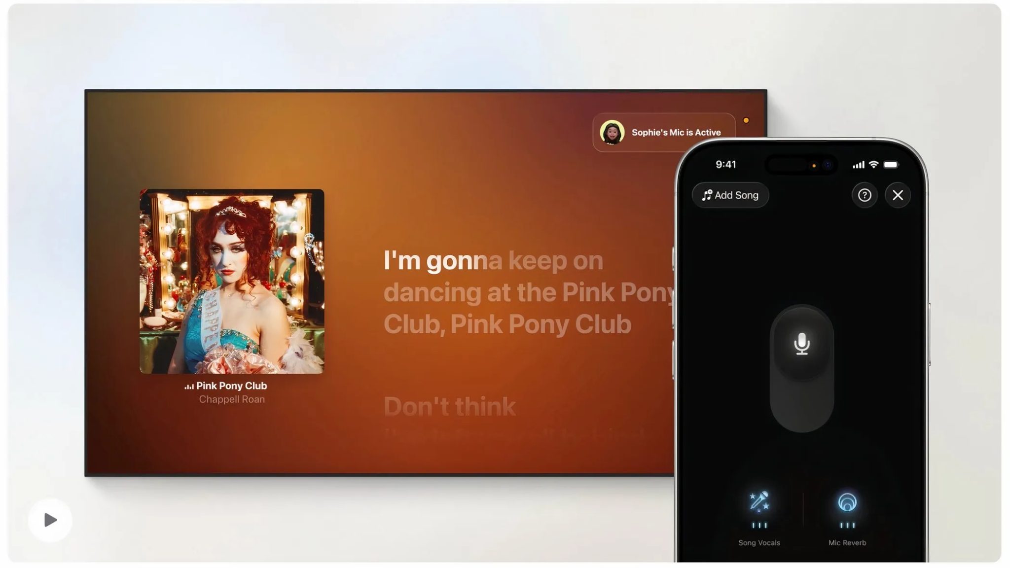 Apple Music Sing update on Apple TV in tvOS 26