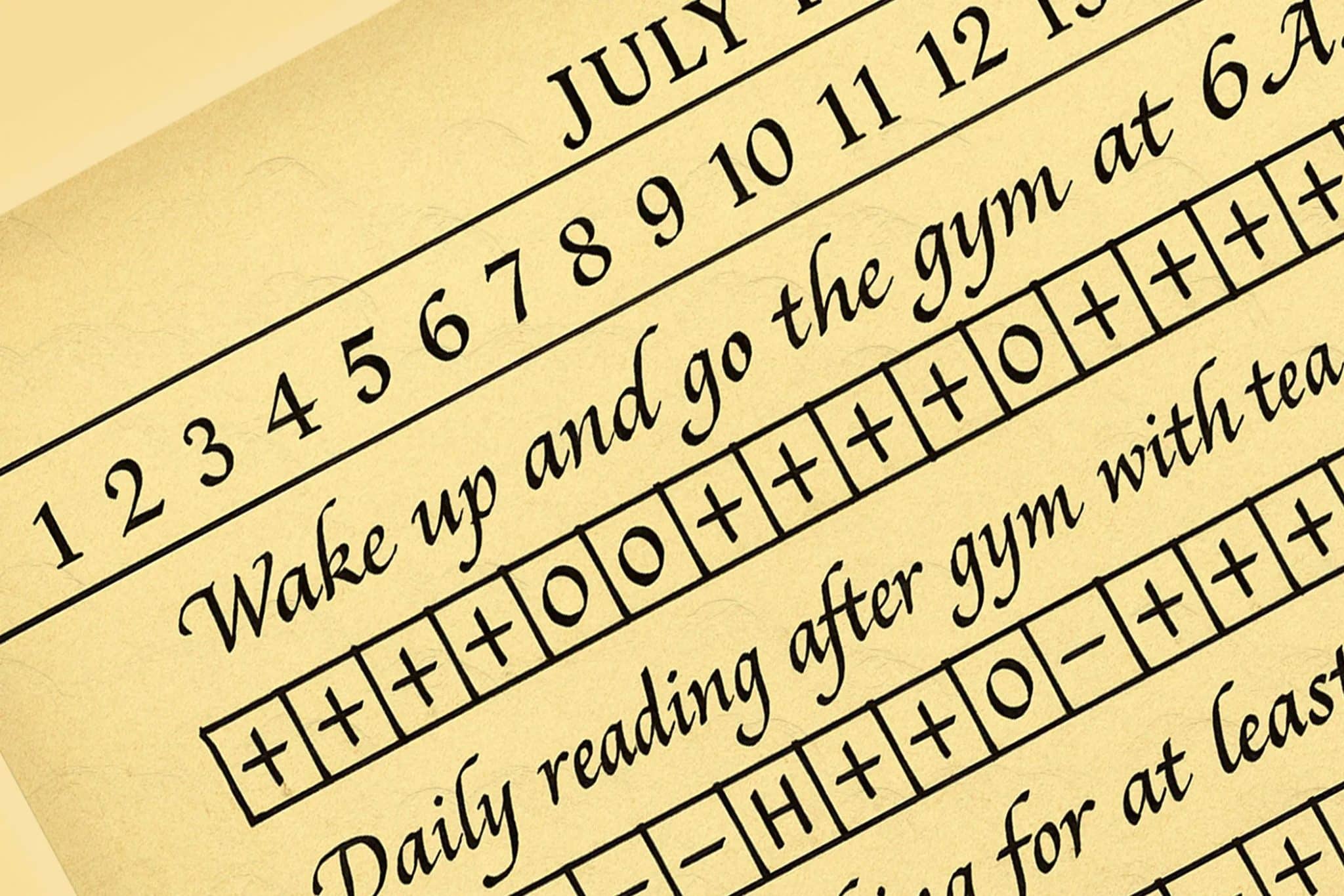 نظام تتبع العادات على الورق