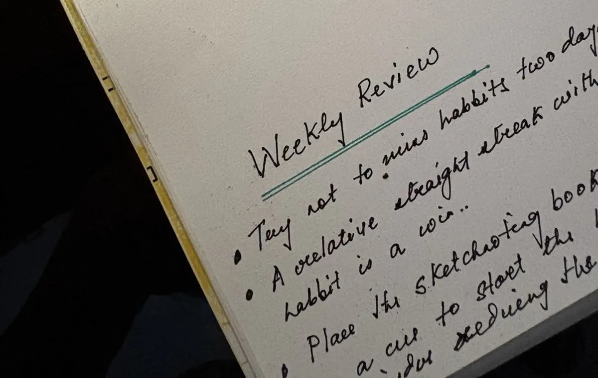 Habit Tracker Weekly Review