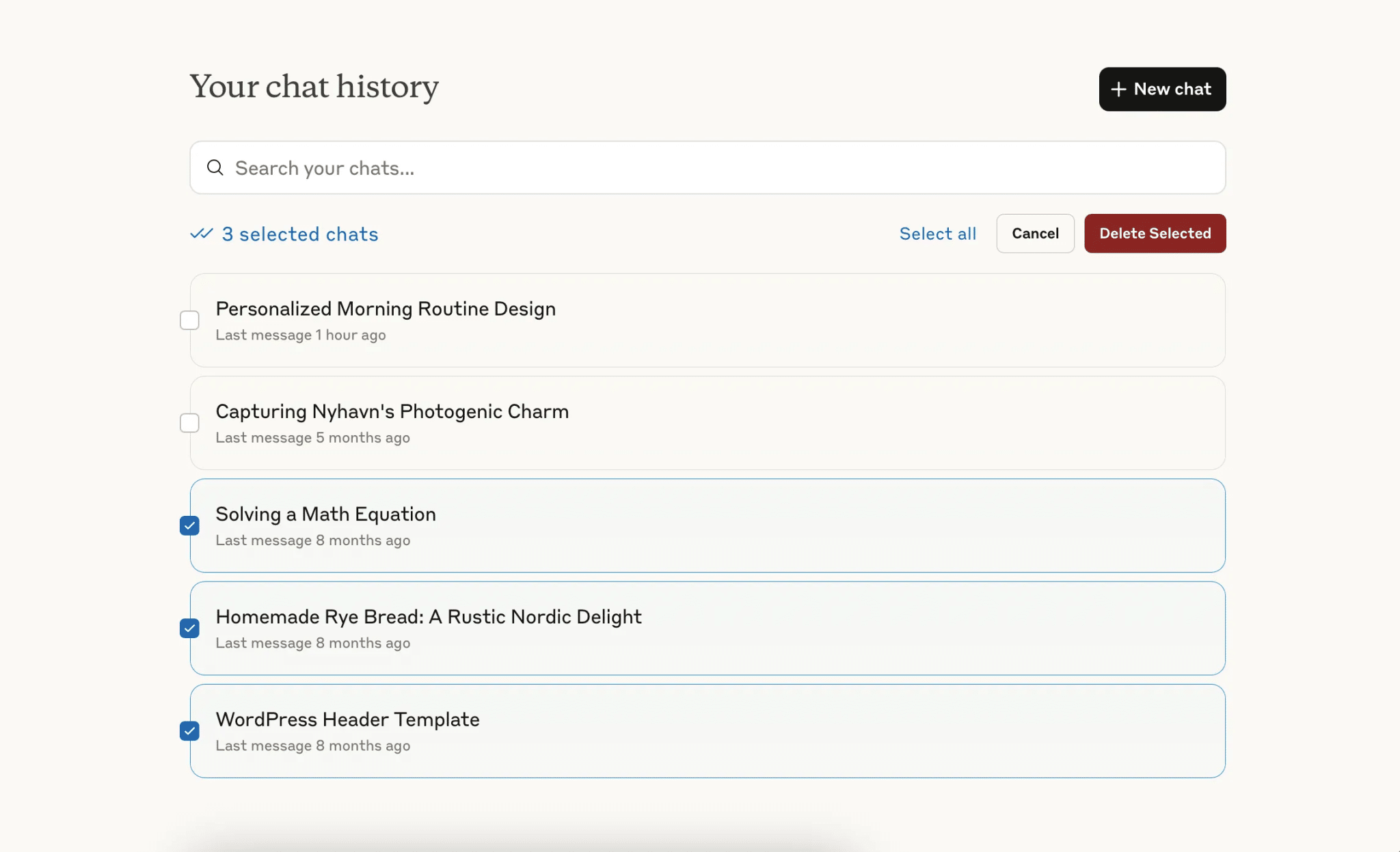Batch Deletion in the Claude App