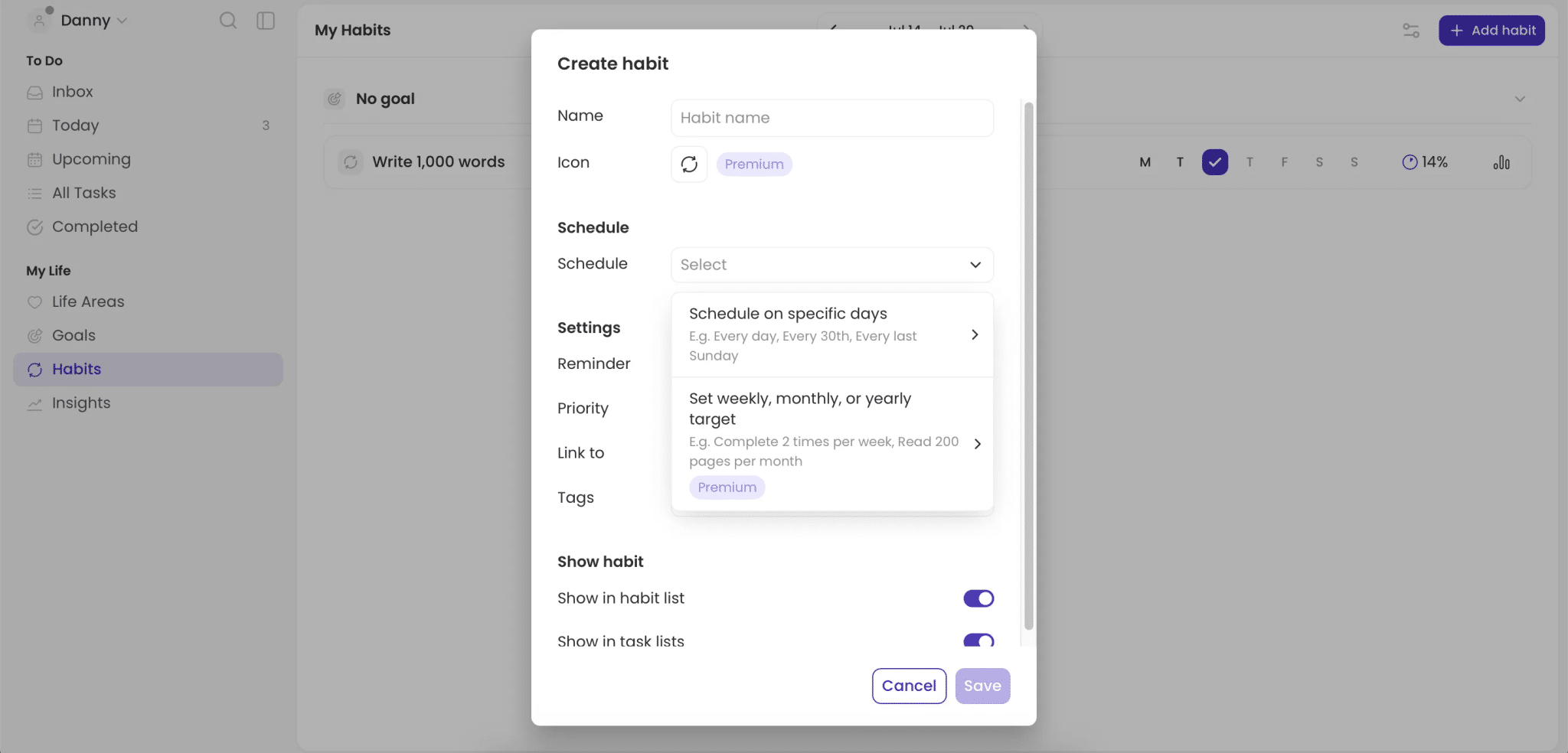 Creating Habits in the Griply App