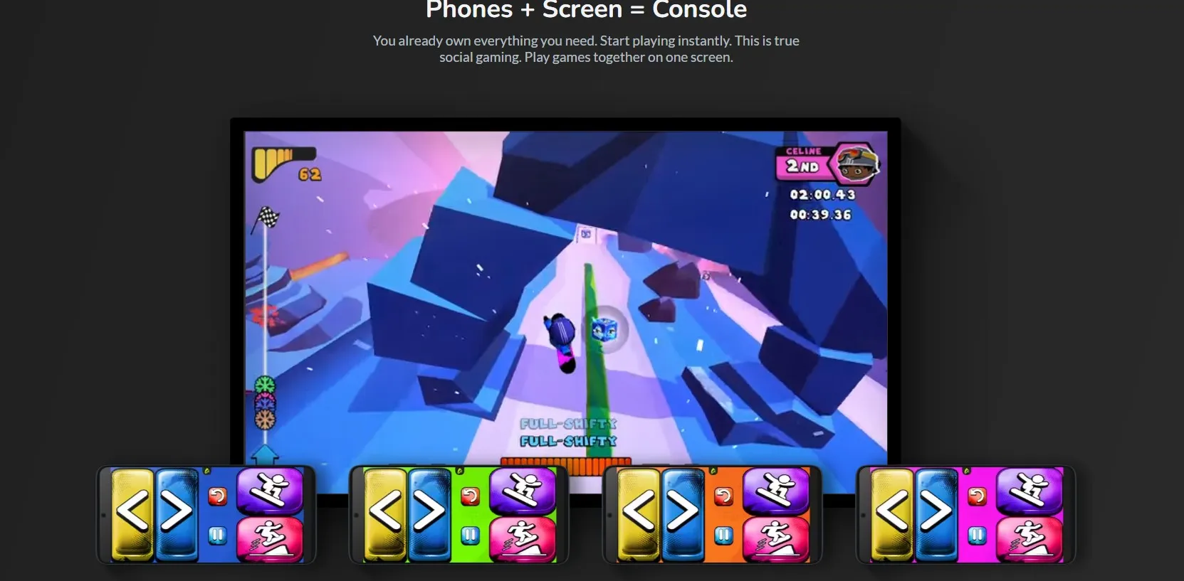 screenshot of Airconsole's homepage.