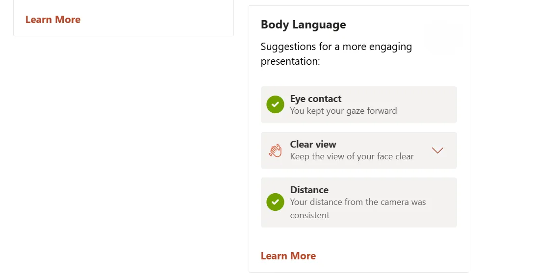 تقرير تدريبي لمدرب المتحدث للغة الجسد