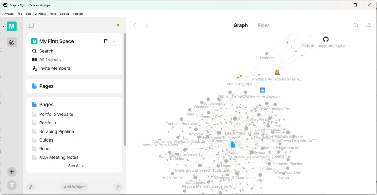 Anytype graph view new