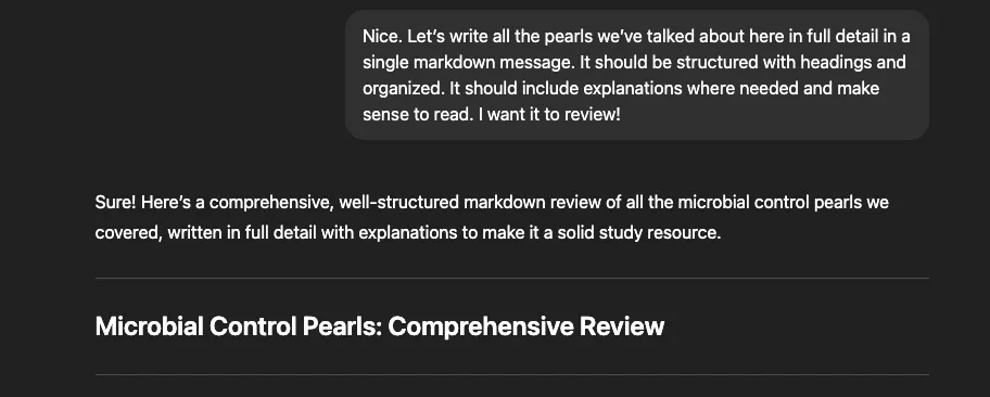 طلب مراجعة نهائية للمادة من ChatGPT