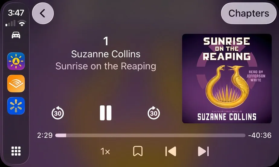 تطبيق Audible على Apple CarPlay