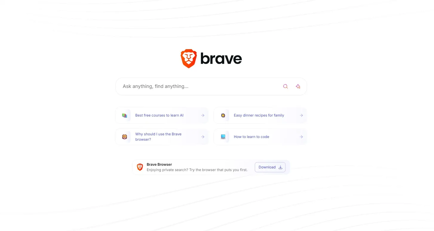 Brave Search a secure web search alternative