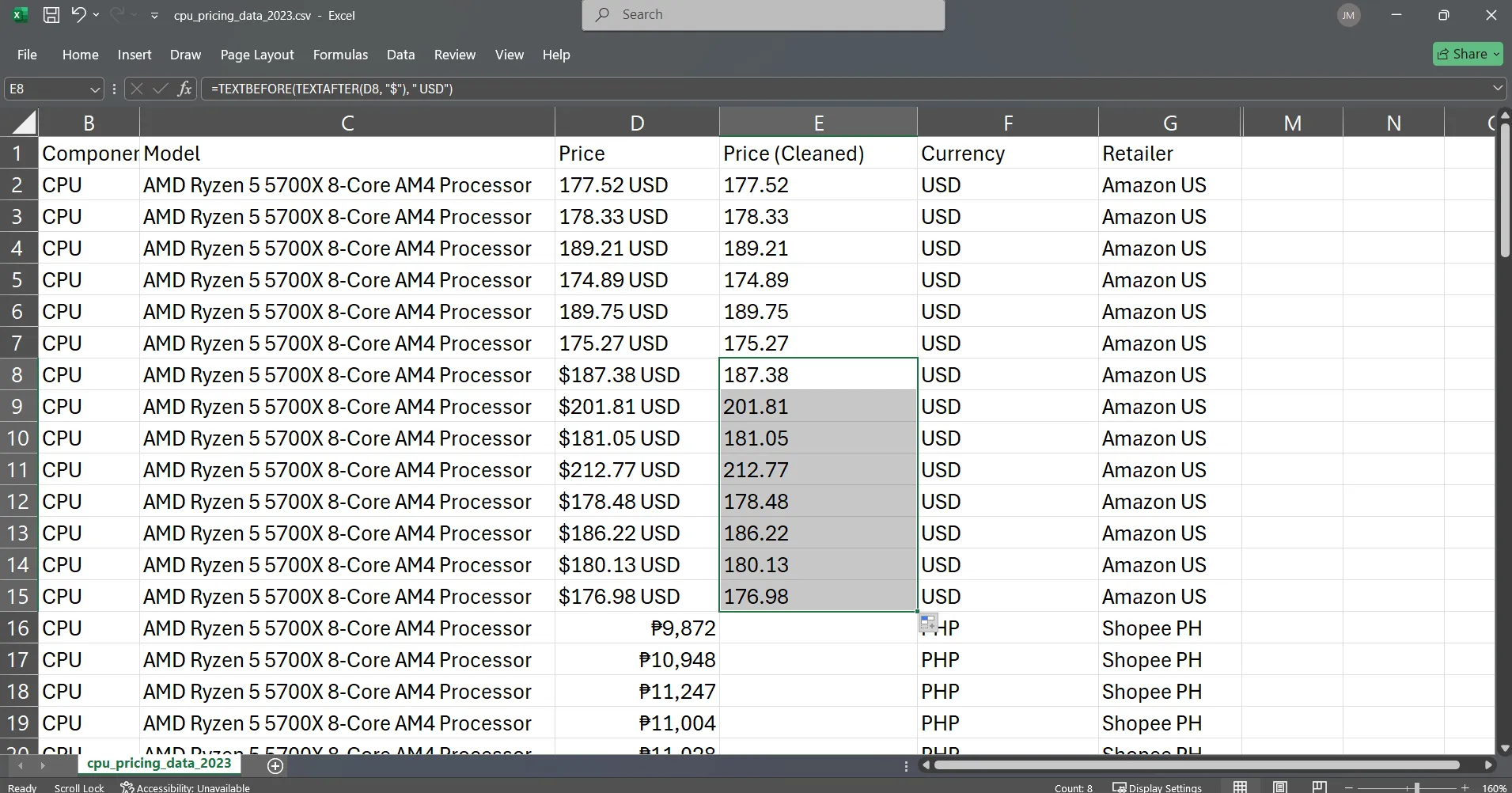 Combining TEXTBEFORE and TEXTAFTER functions