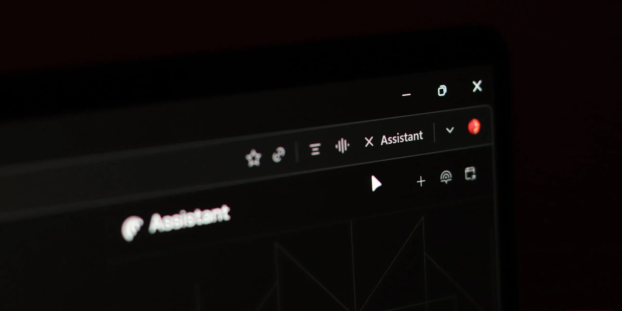 Comet browser's assistant button. 