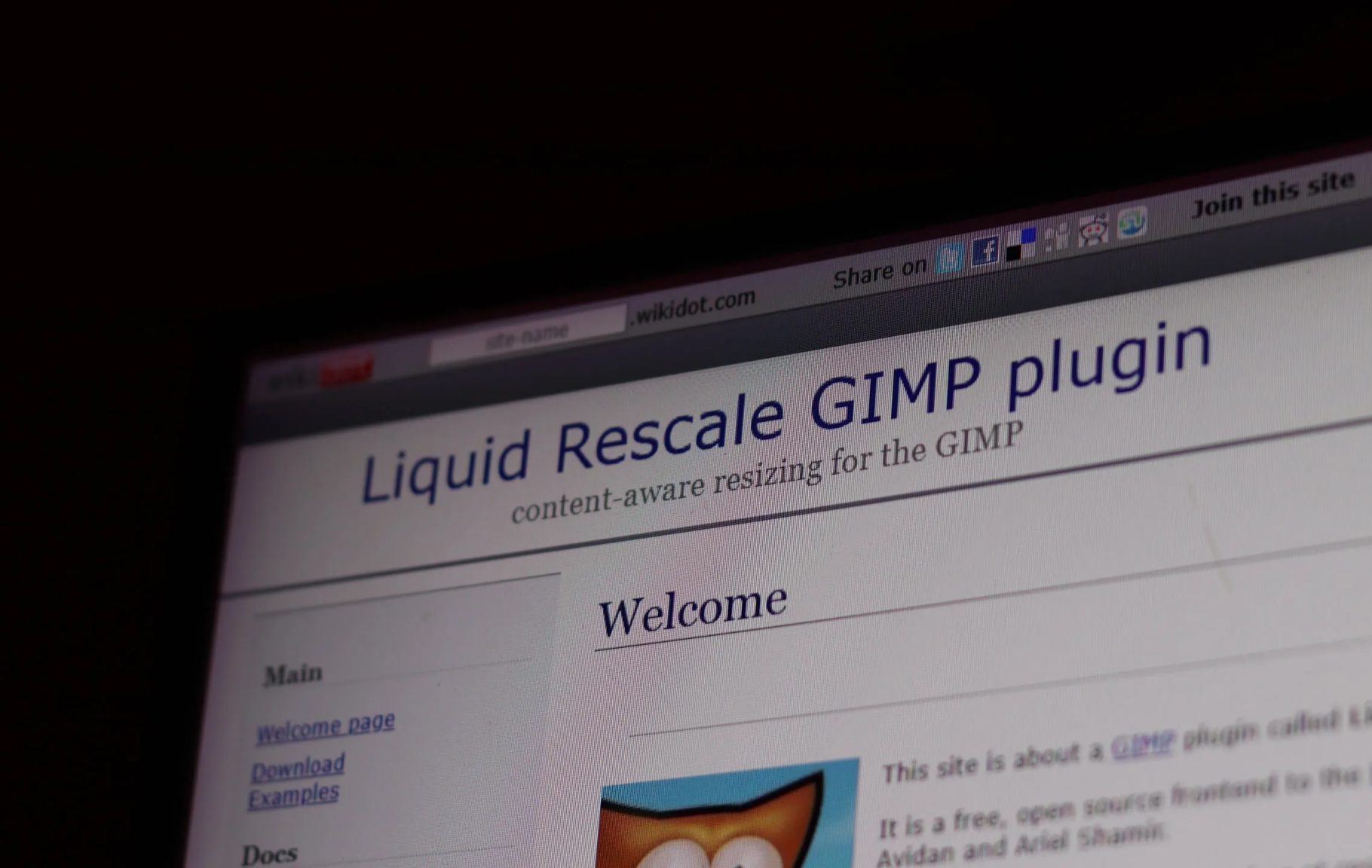 موقع إضافة Liquid Rescale لبرنامج GIMP