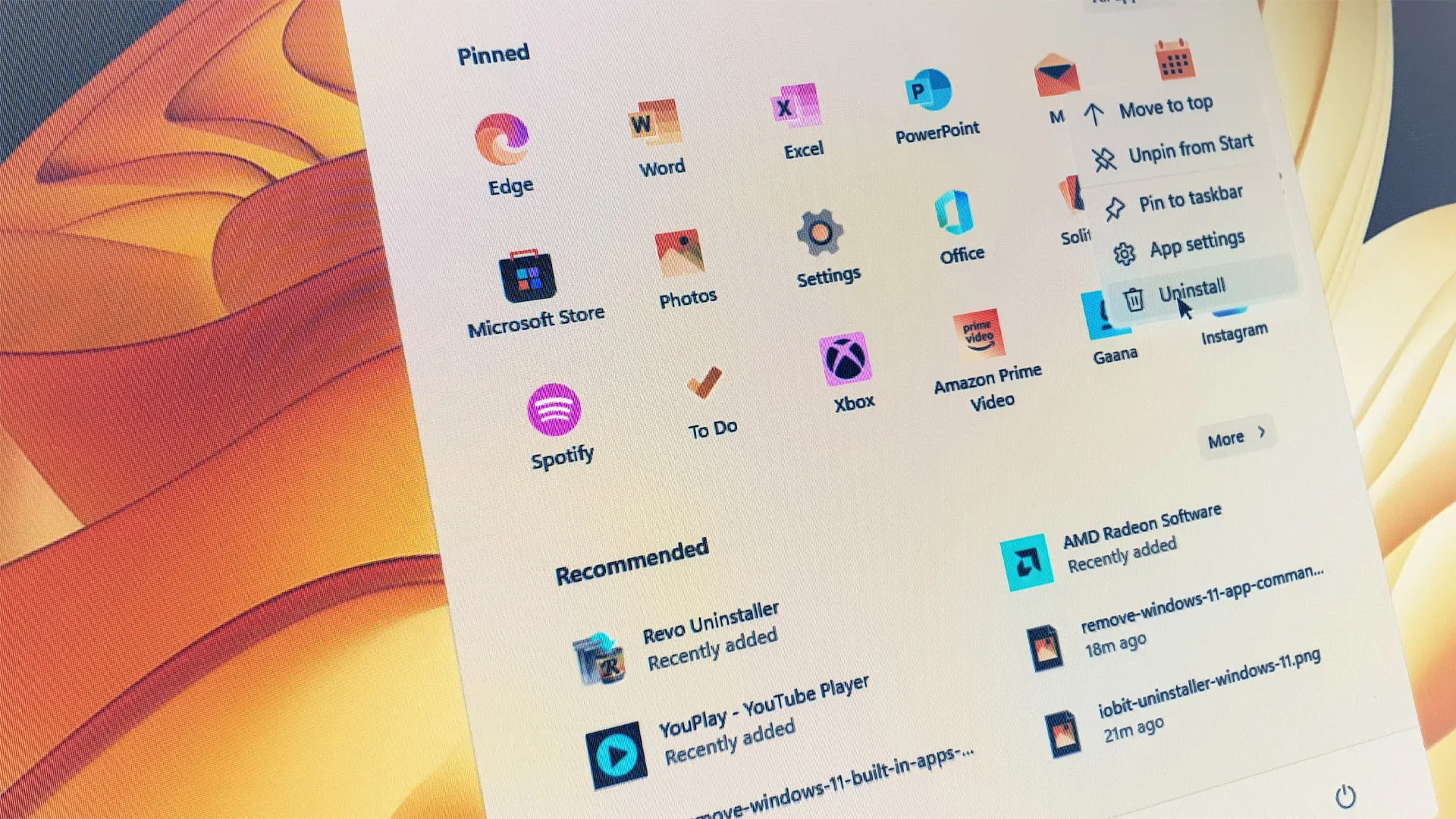 كيفية إزالة تثبيت التطبيقات بسرعة في Windows 11