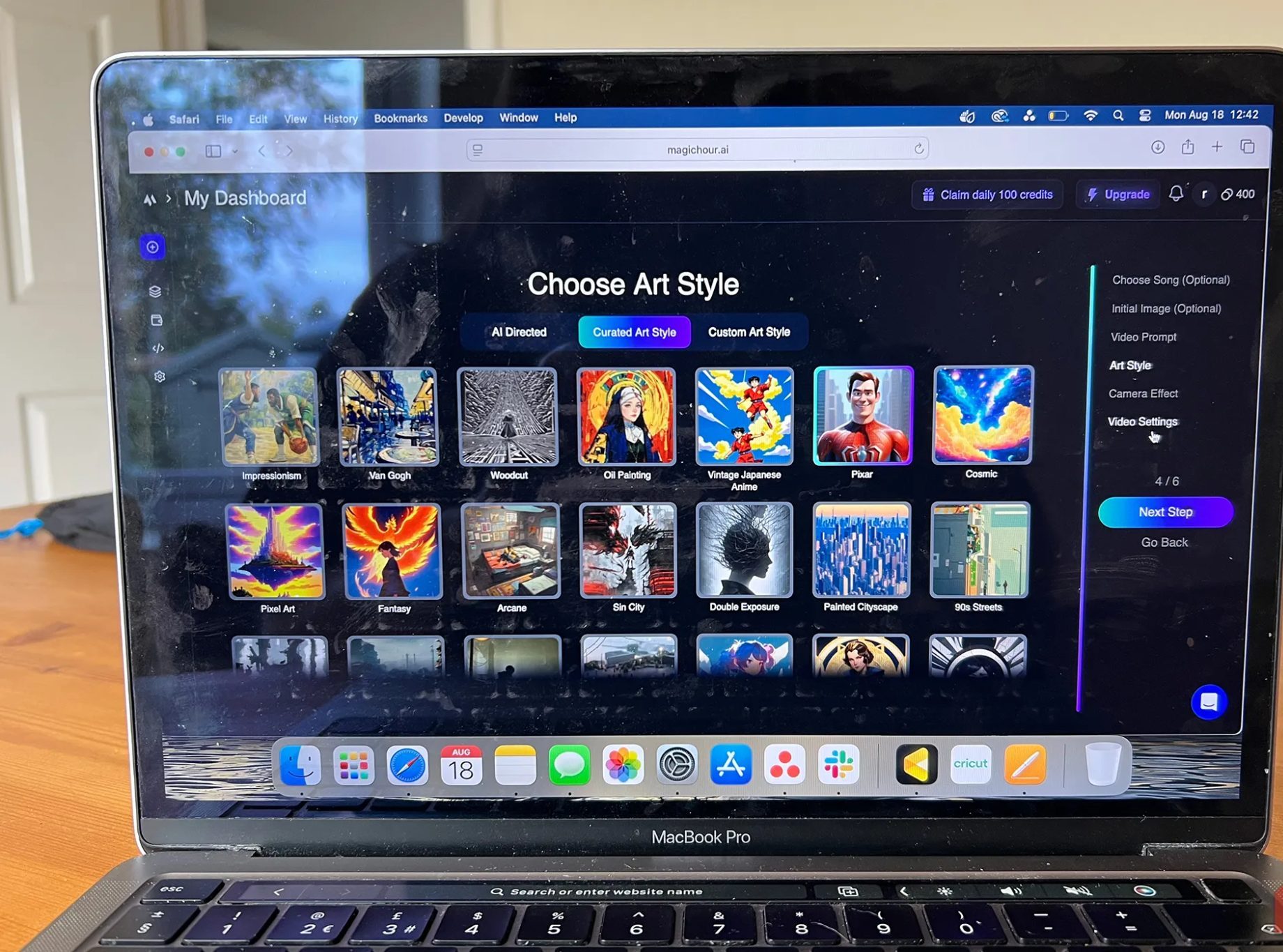 مكتبة أنماط Magic Hour الفنية على جهاز Macbook Pro