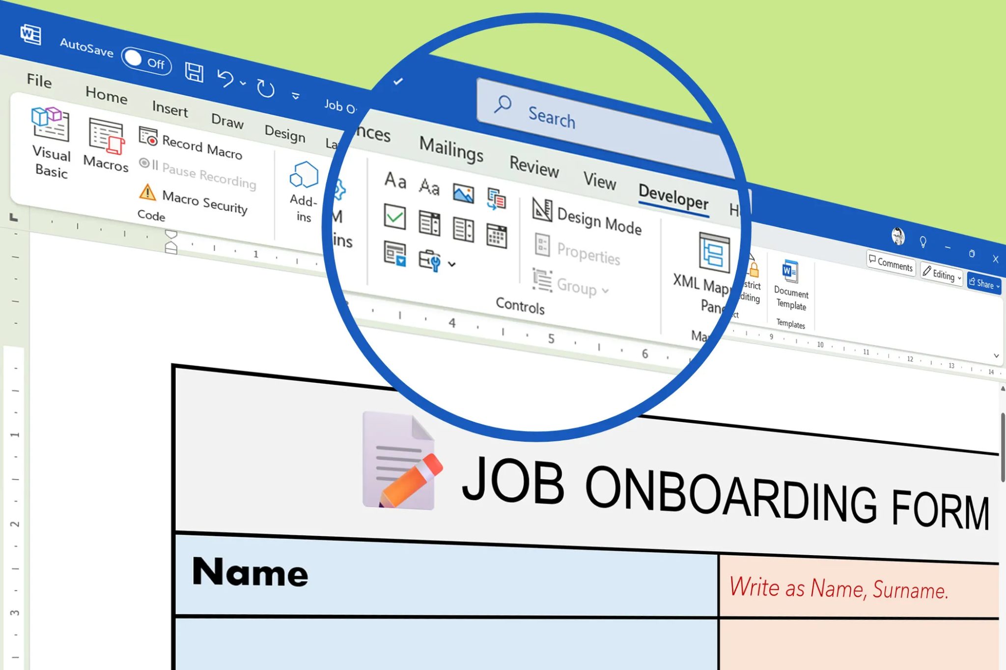 صورة مميزة لنماذج Microsoft Word