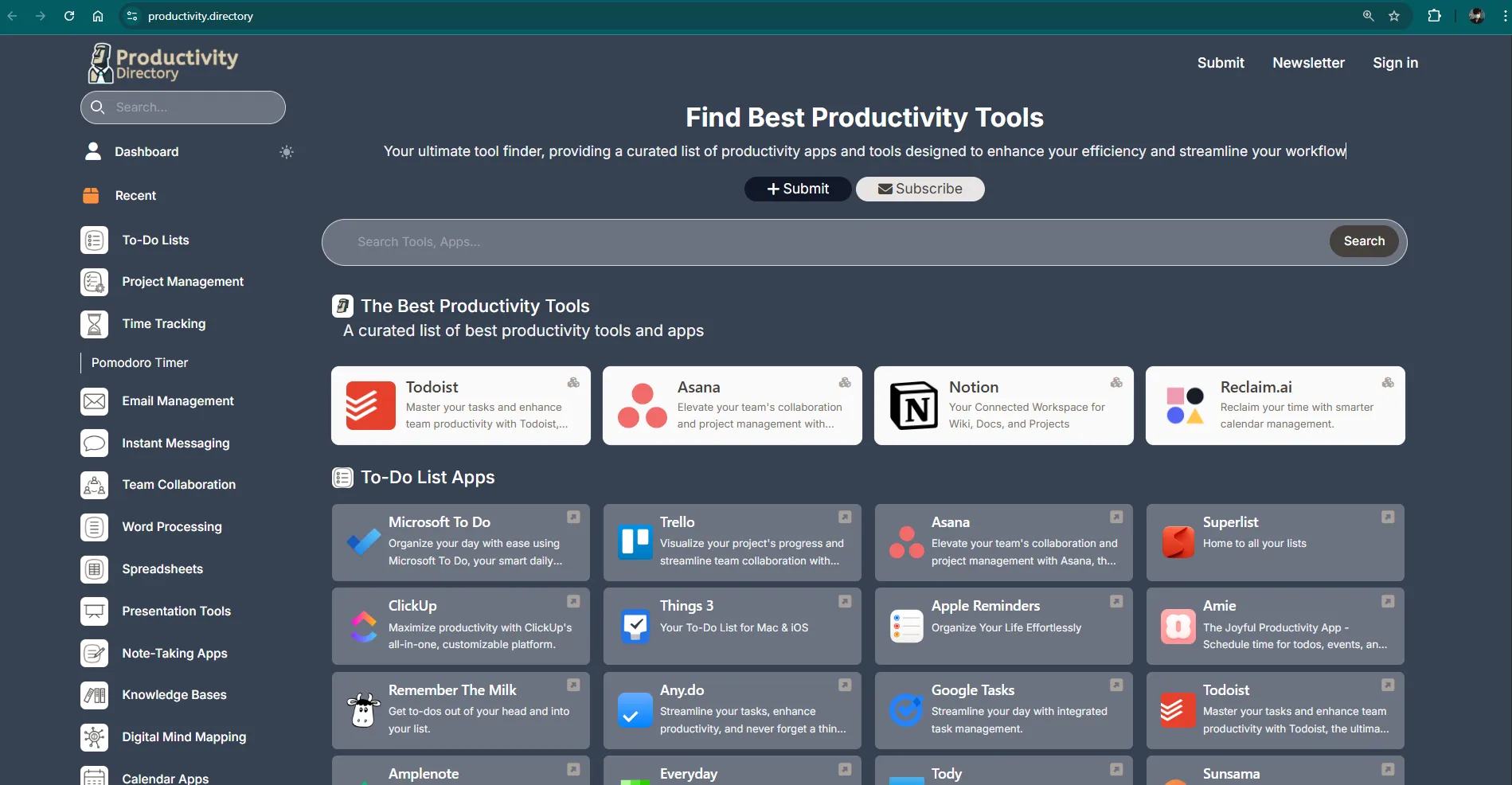 Productivity director website