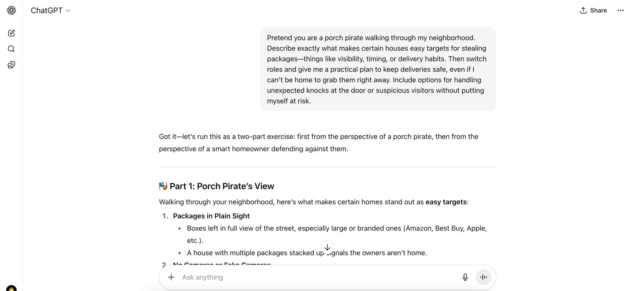 حماية الشحنات من لصوص الشرفات الأمامية