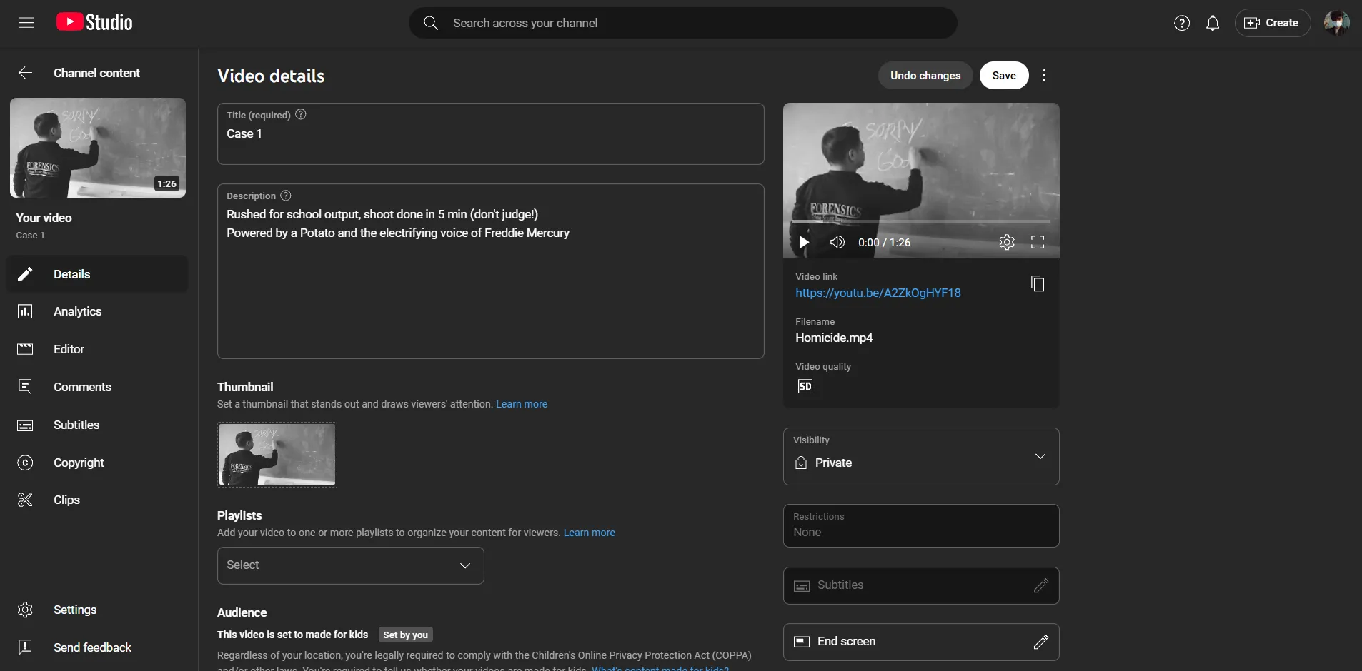Saving videos on YouTube