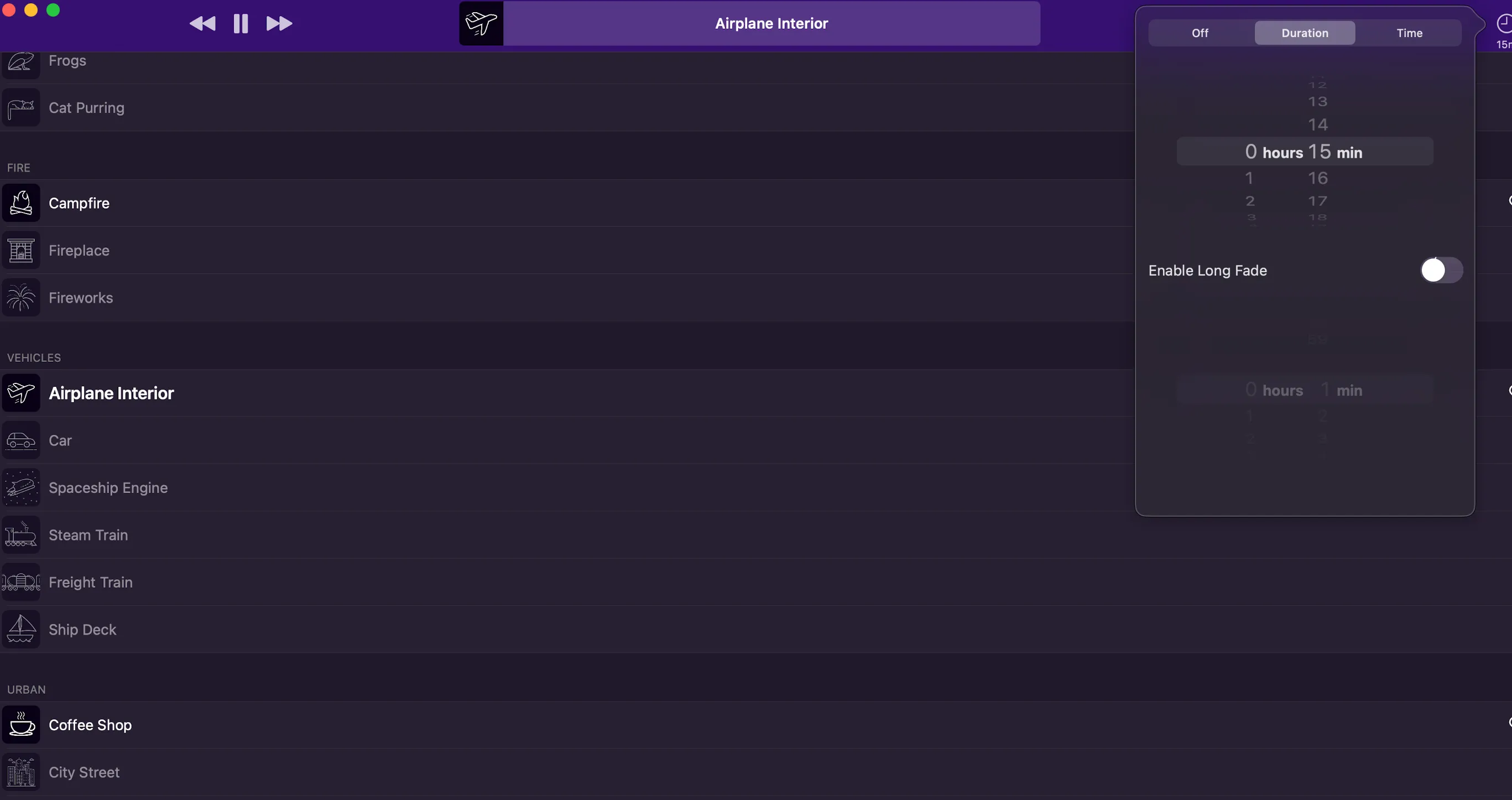 Dark Noise playing airplane interior ambient noise