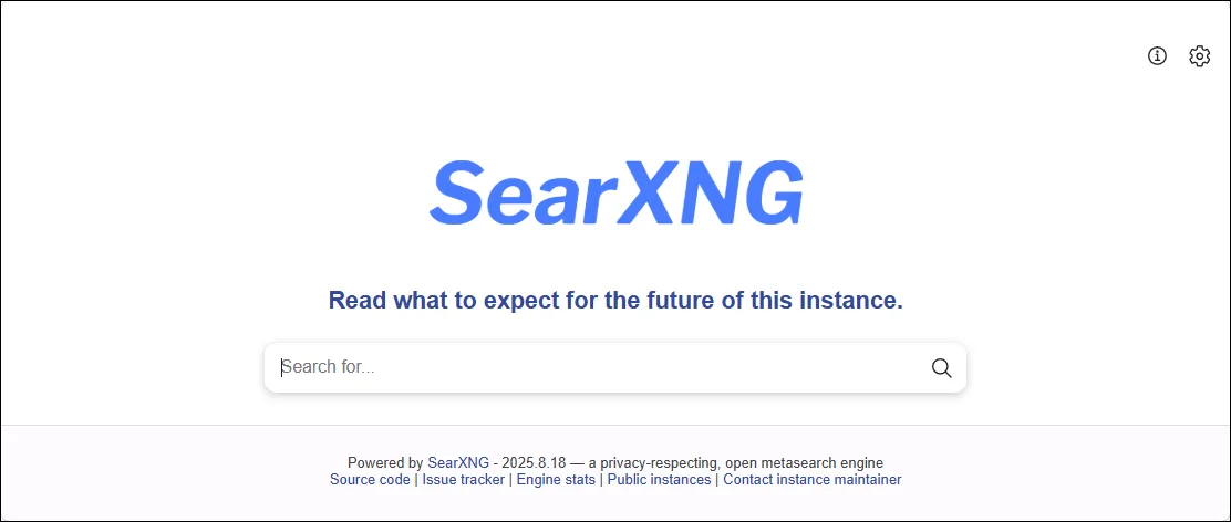 searxng-org instance on searx-be