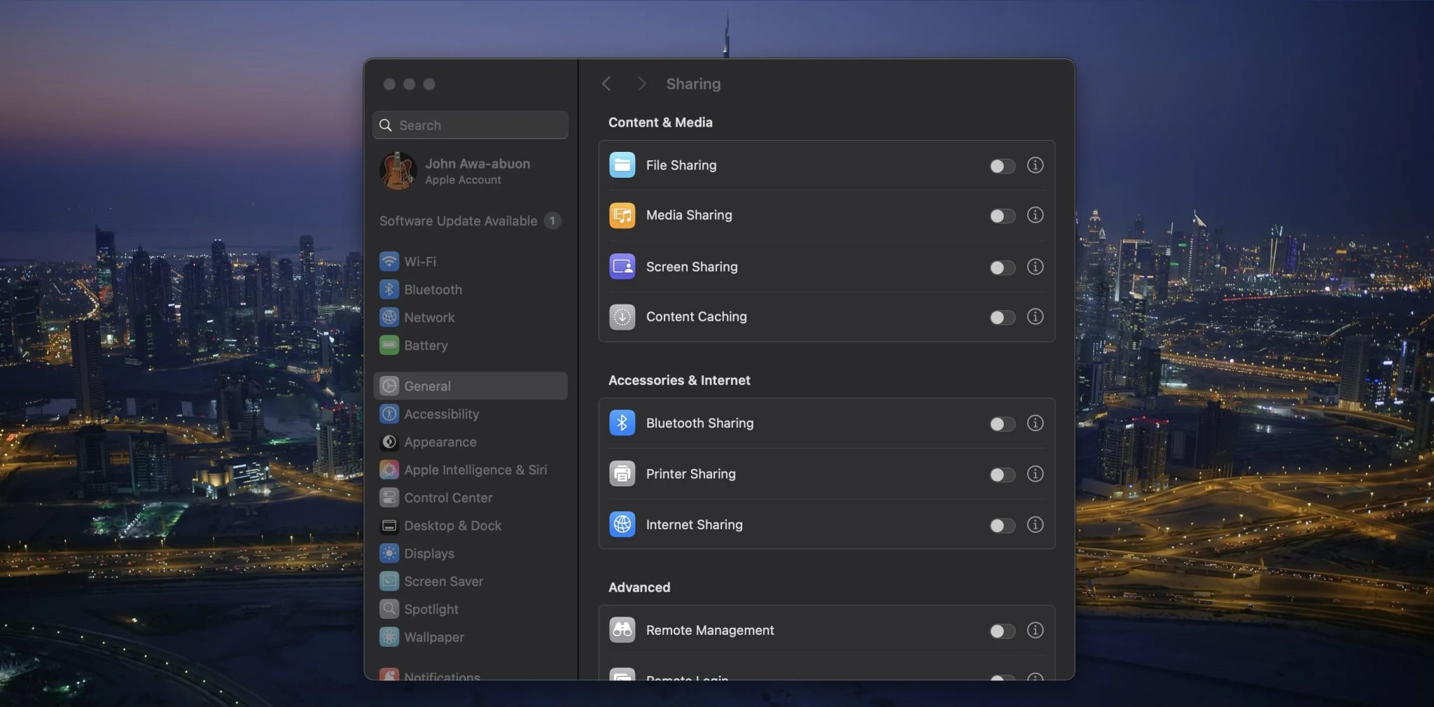 Sharing settings on Mac-1