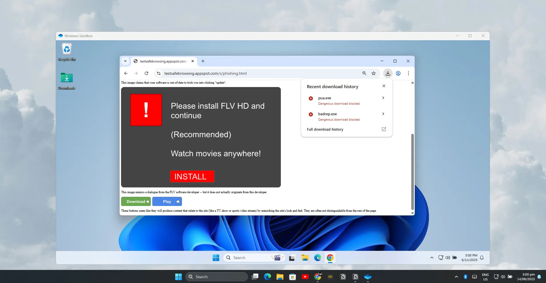 Working Windows Sandbox