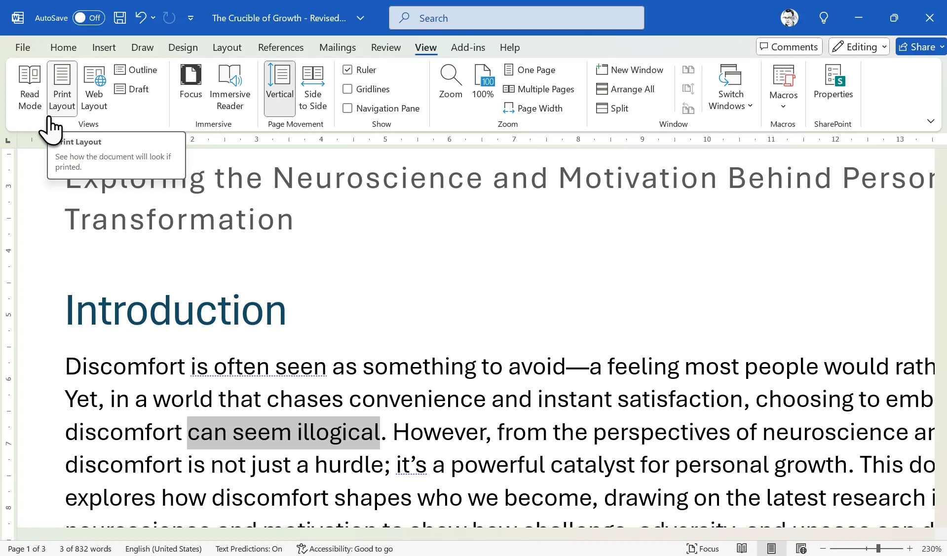 View Modes in Word