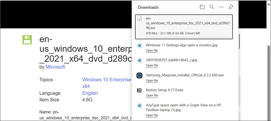 Windows 10 2021 LTSC ISO downloading from archive org