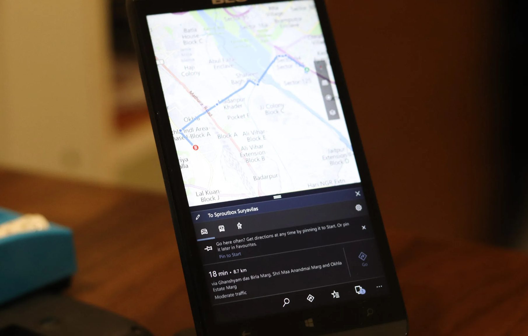 الخرائط تعمل على Windows Phone.