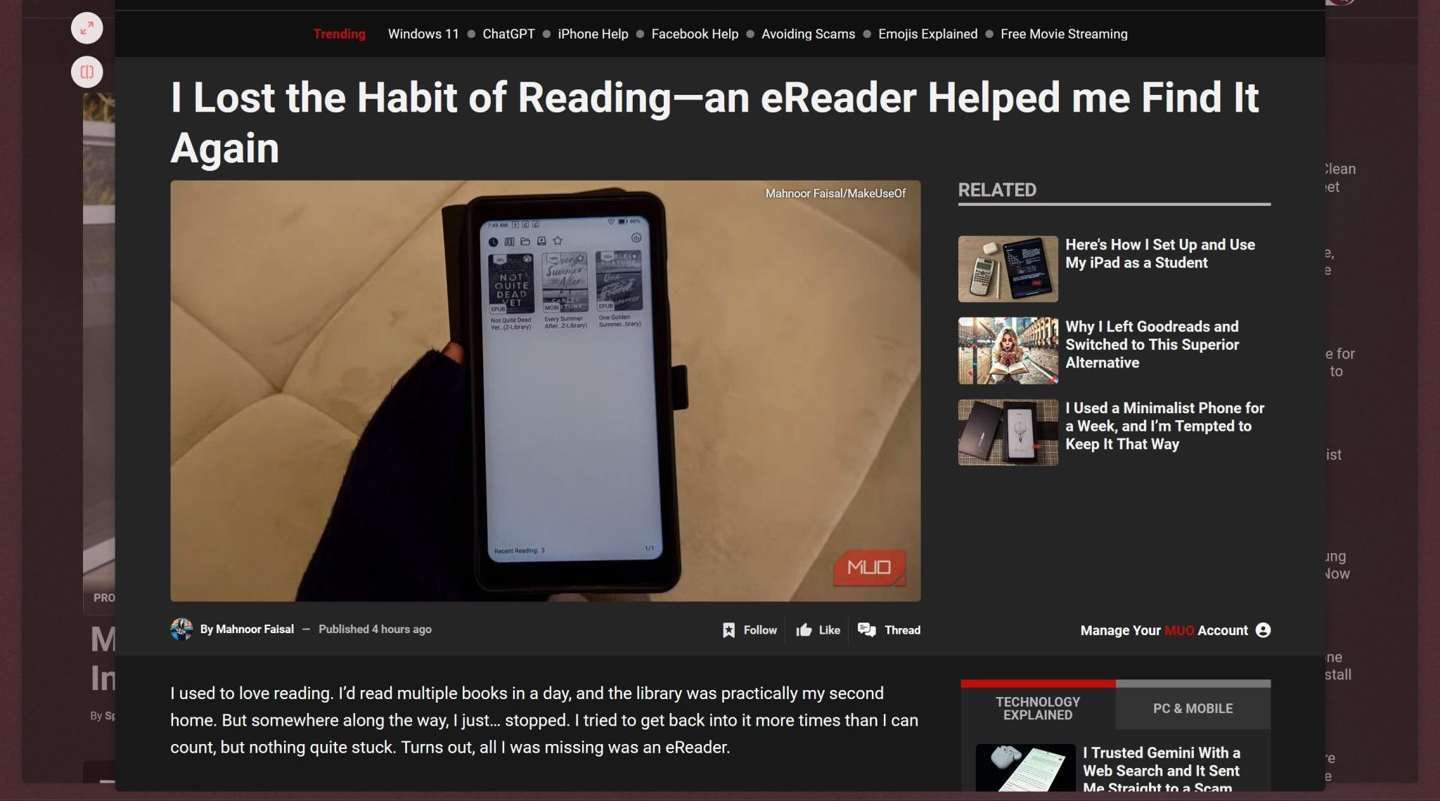 Glance feature on Zen browser