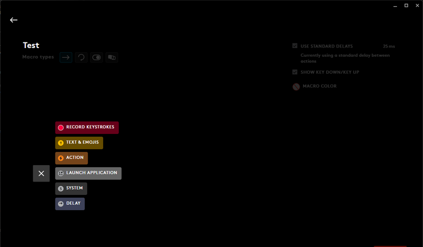 Logitech G Hub Create New Macro
